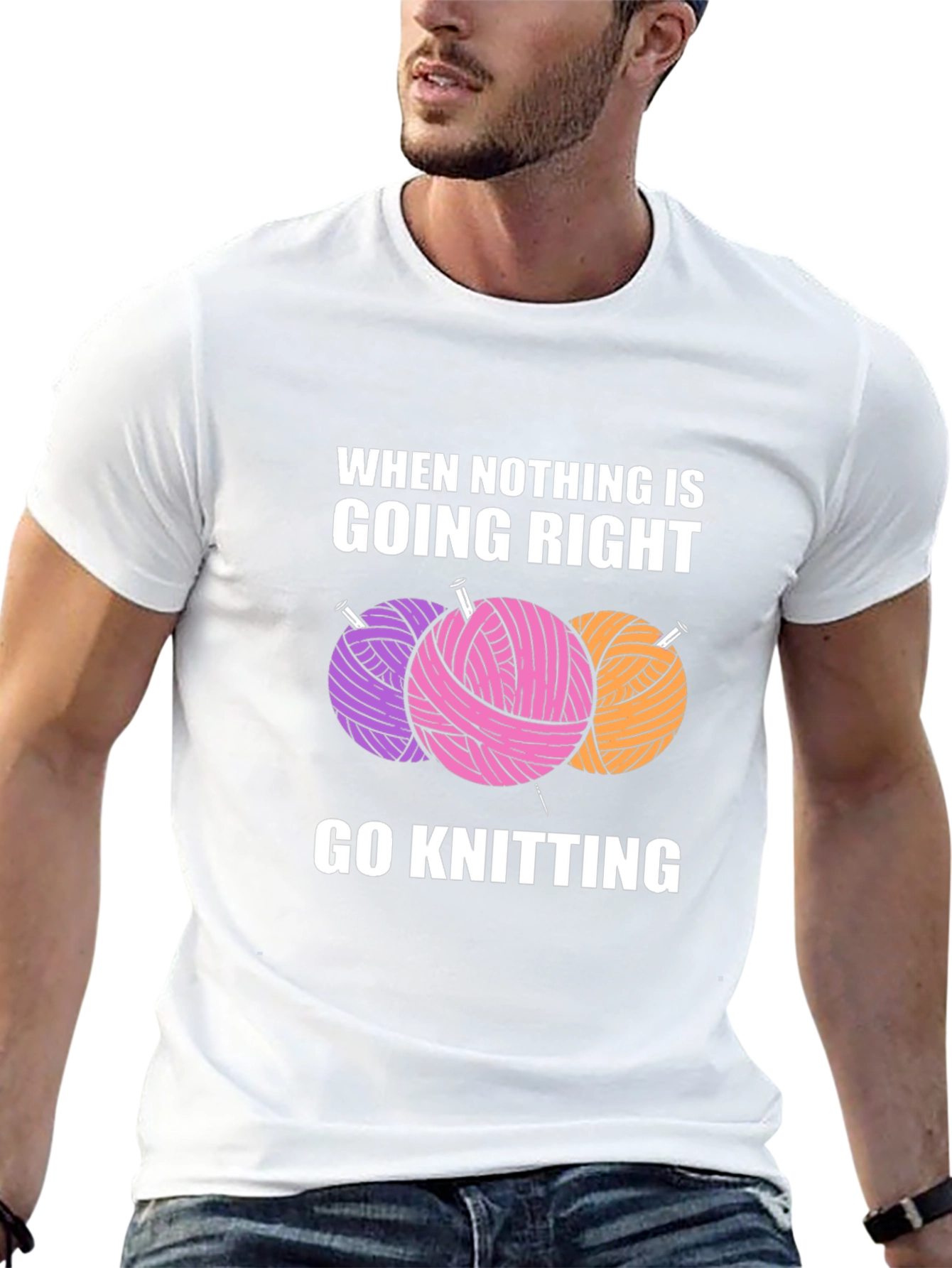 Knitters Tee: When Nothing is Going Right Go Knitting!