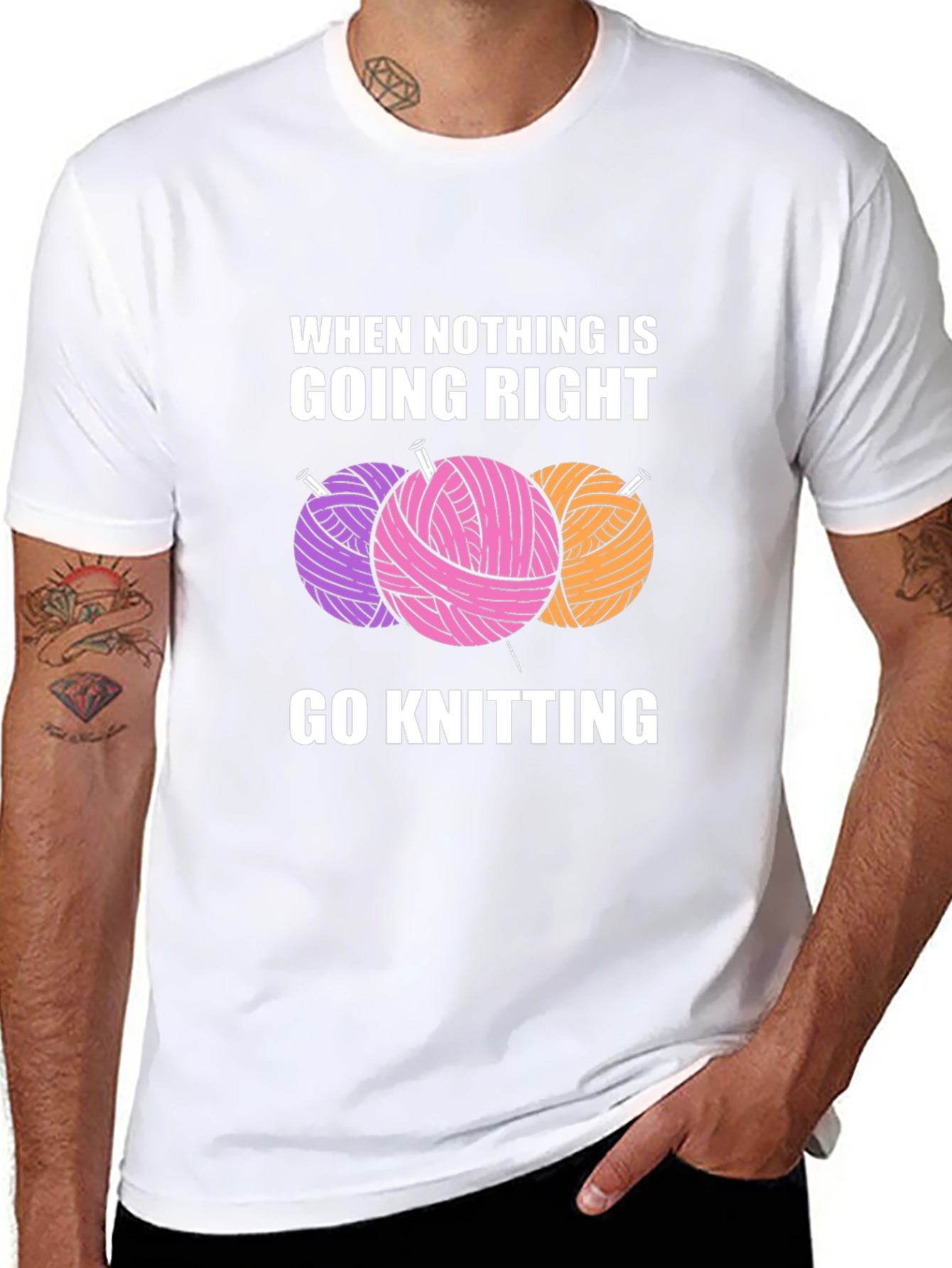 Knitters Tee: When Nothing is Going Right Go Knitting!