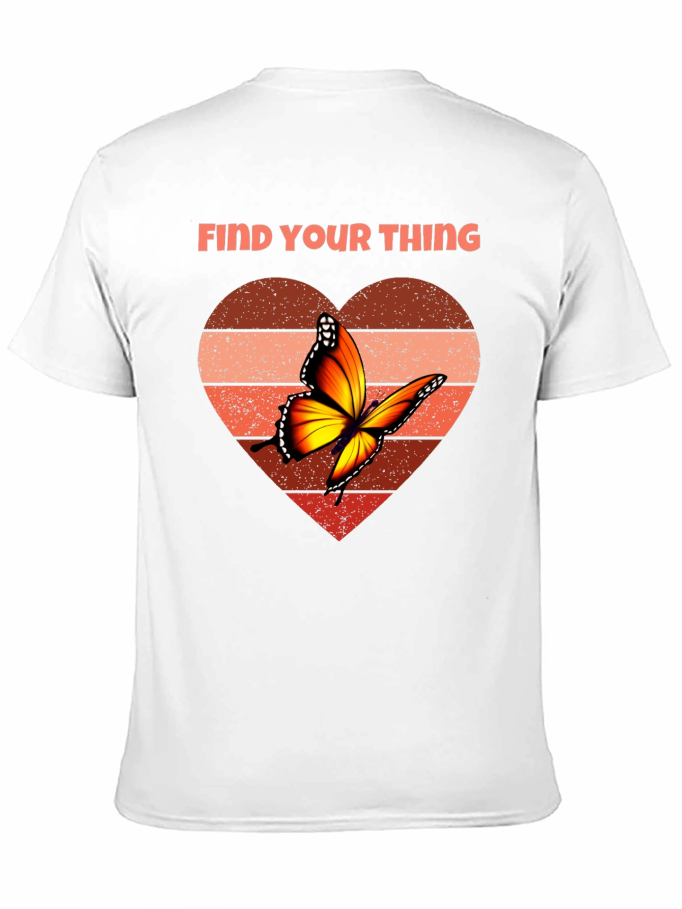 Find Your Thing Butterfly Heart Graphic Tee - Black