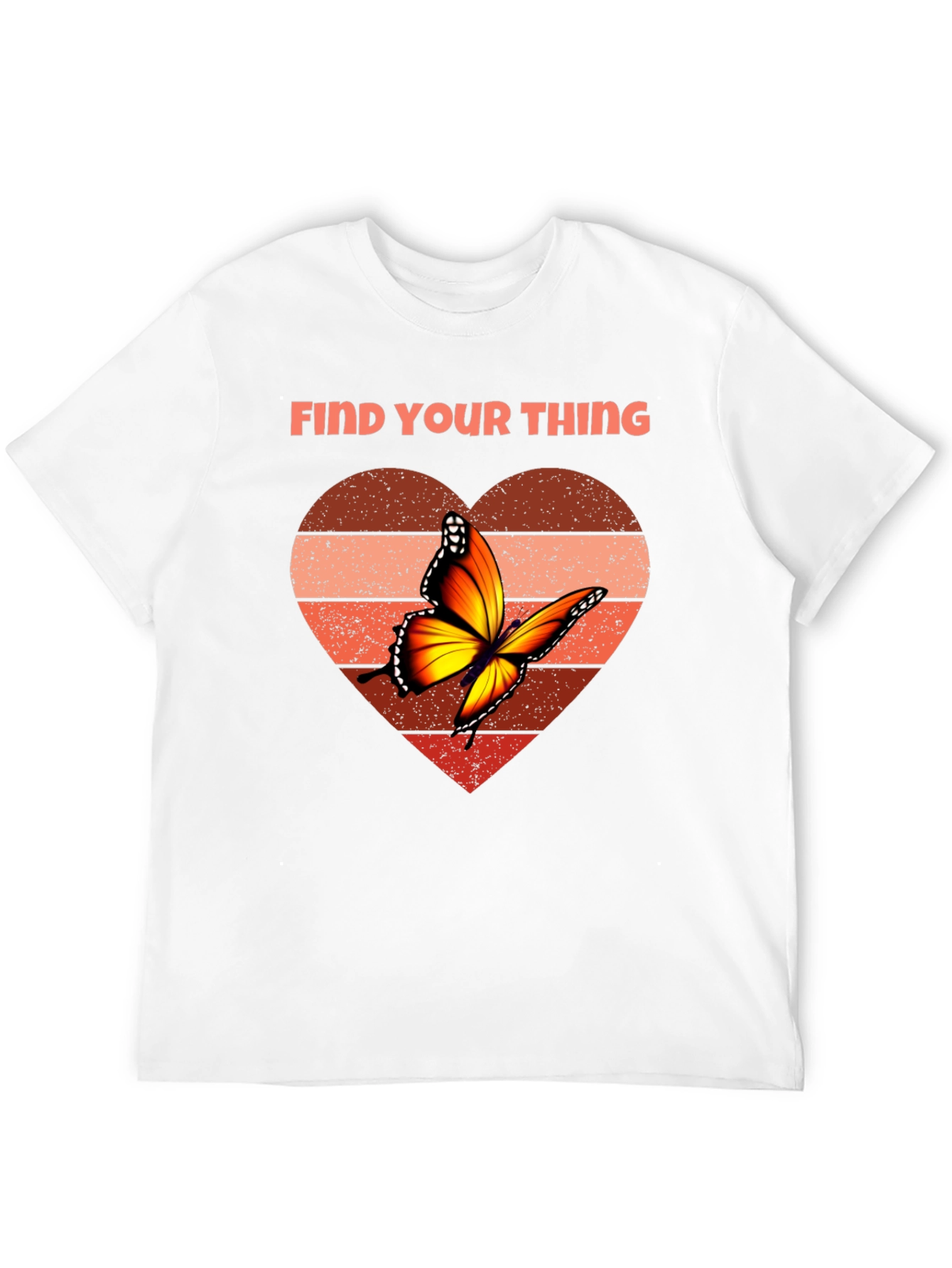 Find Your Thing Butterfly Heart Graphic Tee - Black