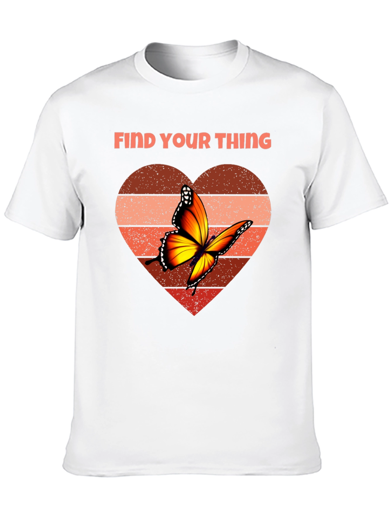 Find Your Thing Butterfly Heart Graphic Tee - Black