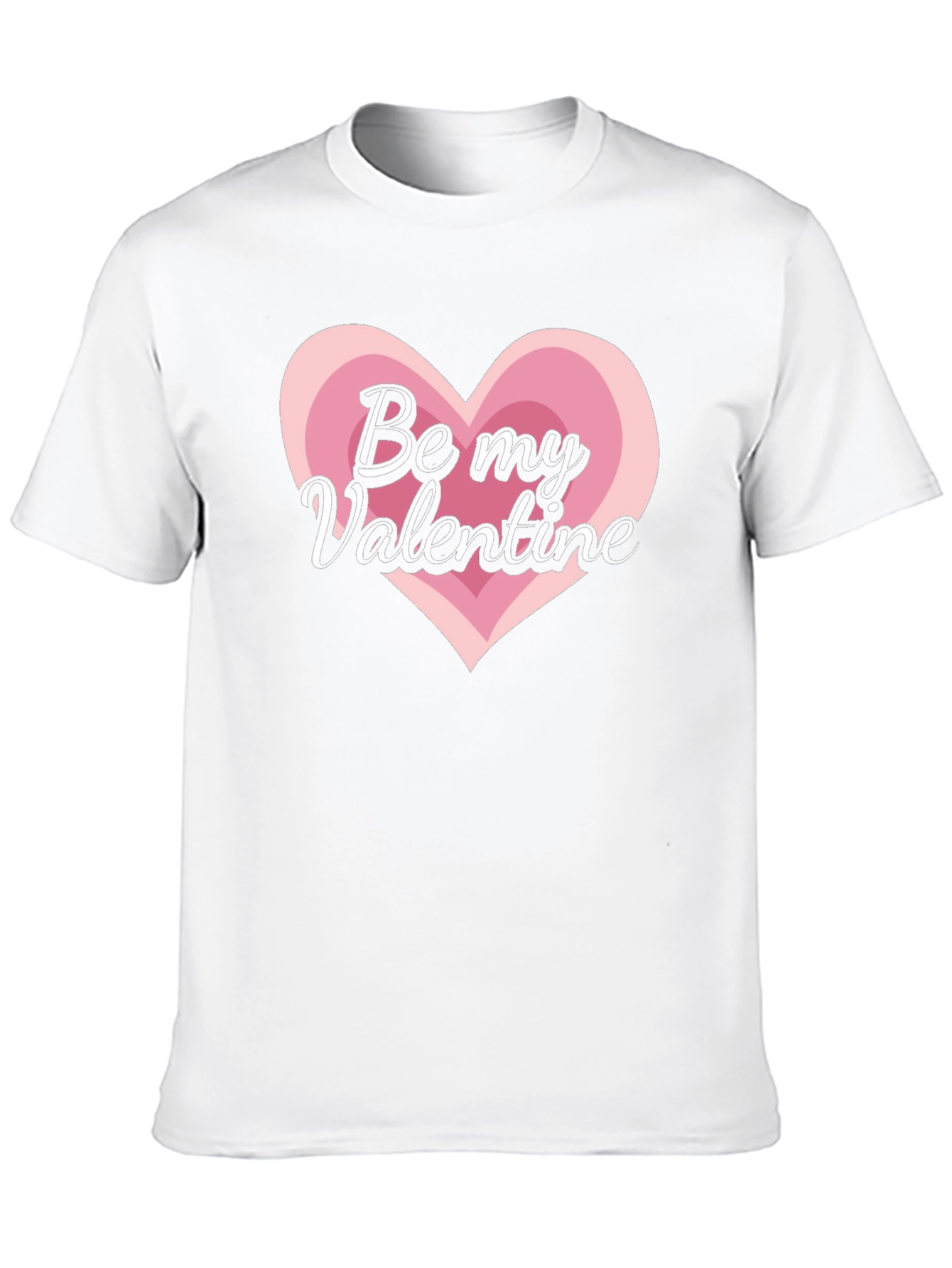Be My Valentine Heart Graphic Tee - Black