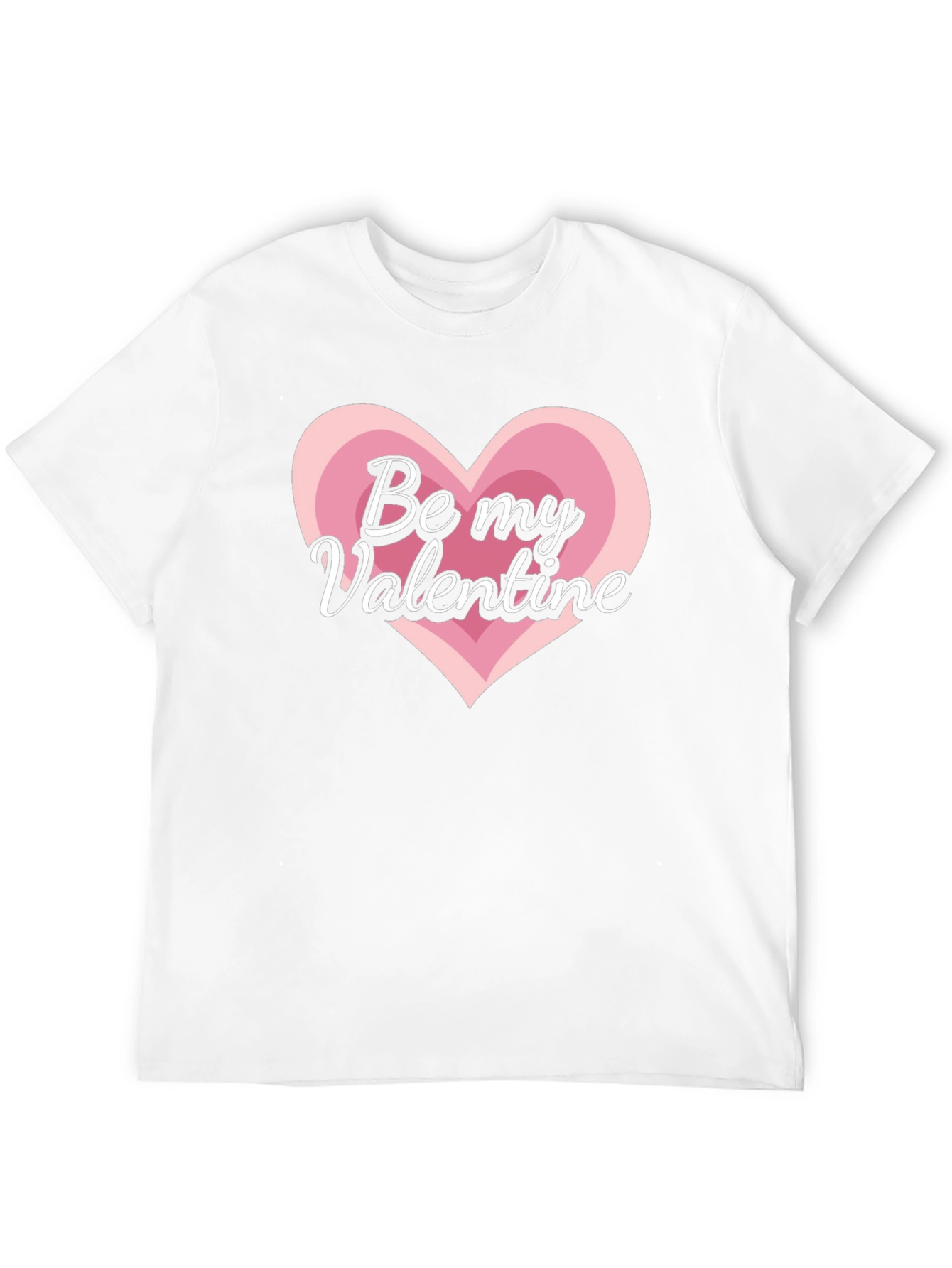 Be My Valentine Heart Graphic Tee - Black