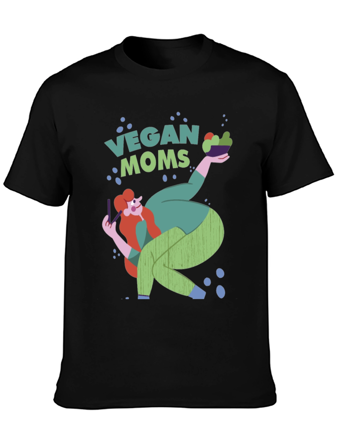 Vegan Moms Graphic T-Shirt Unique Design Tee