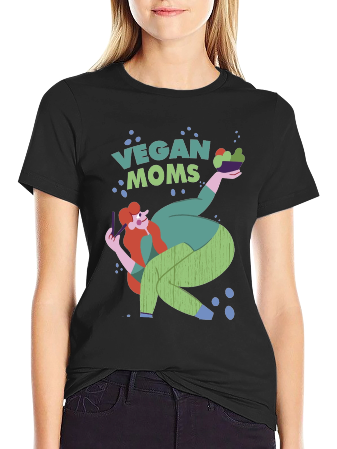 Vegan Moms Graphic T-Shirt Unique Design Tee