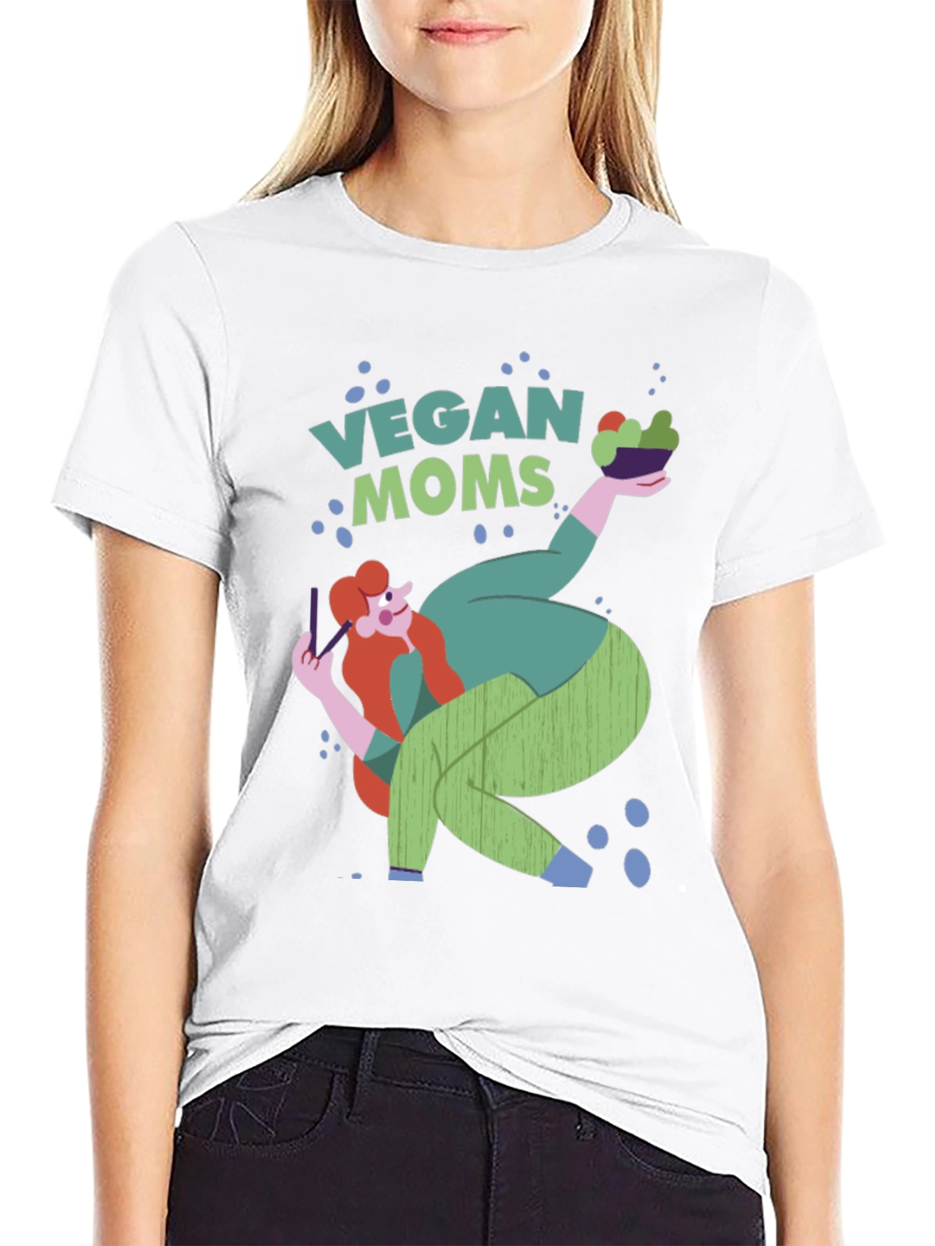 Vegan Moms Graphic T-Shirt Unique Design Tee