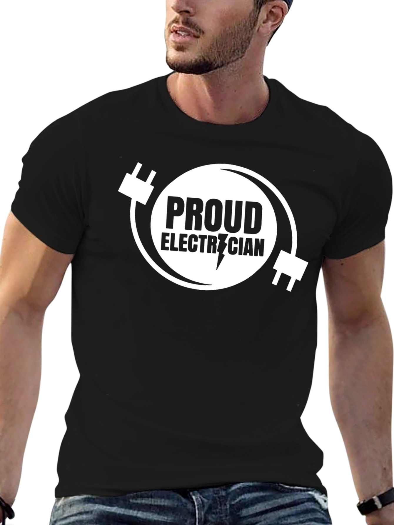Proud Electrician T-Shirt - Black