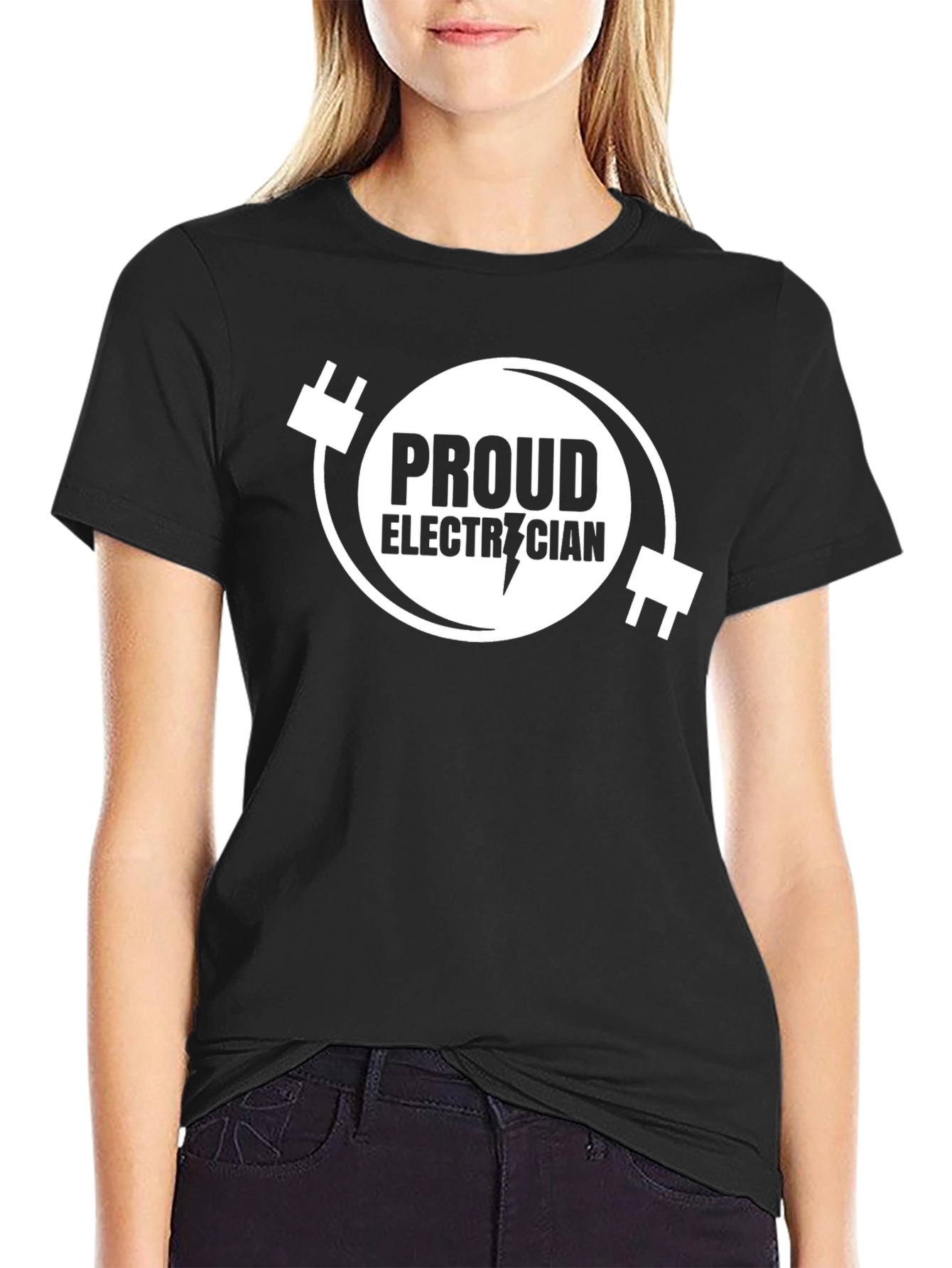 Proud Electrician T-Shirt - Black