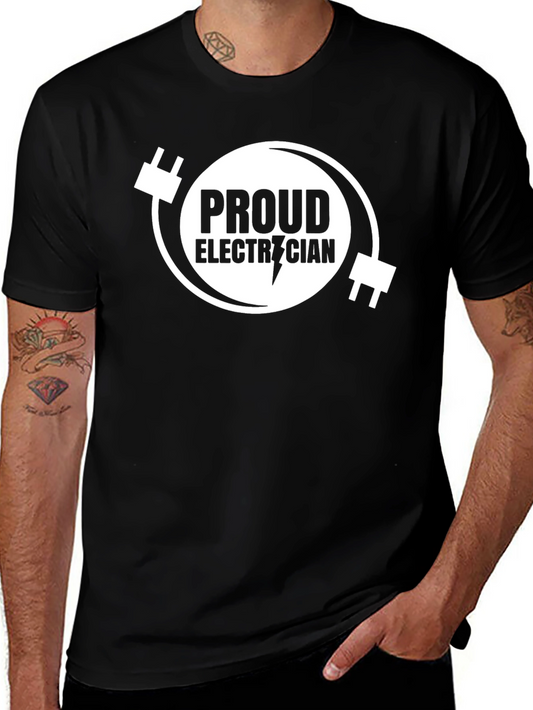 Proud Electrician T-Shirt - Black