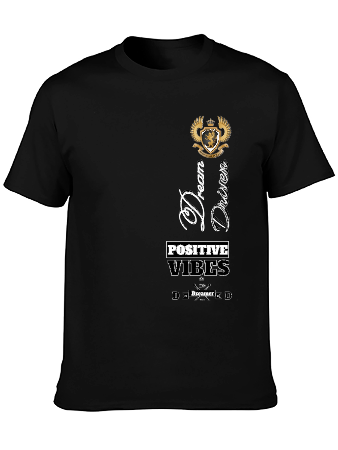 Dream Driven Tee - Positive Vibes Mens Black T-Shirt
