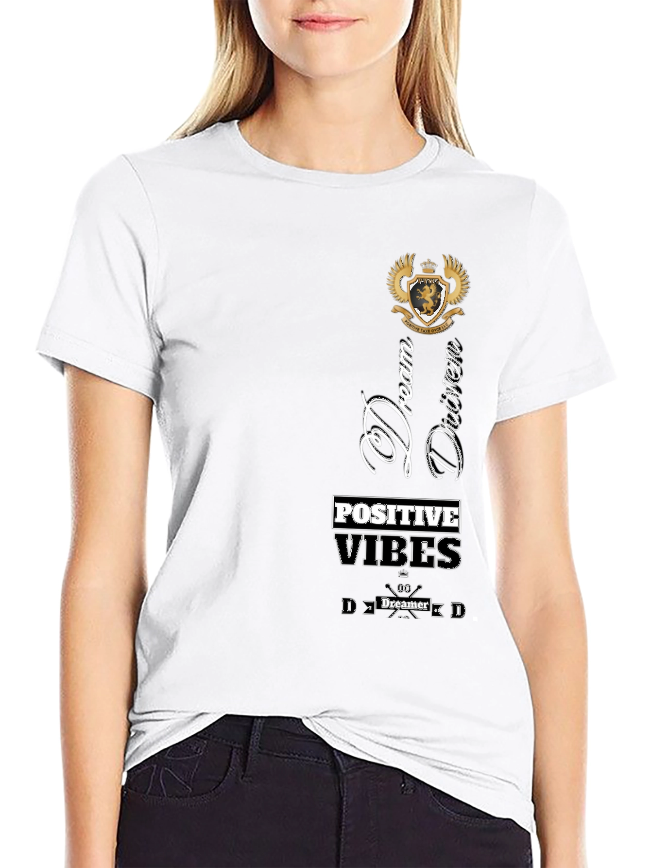 Dream Driven Tee - Positive Vibes Mens Black T-Shirt