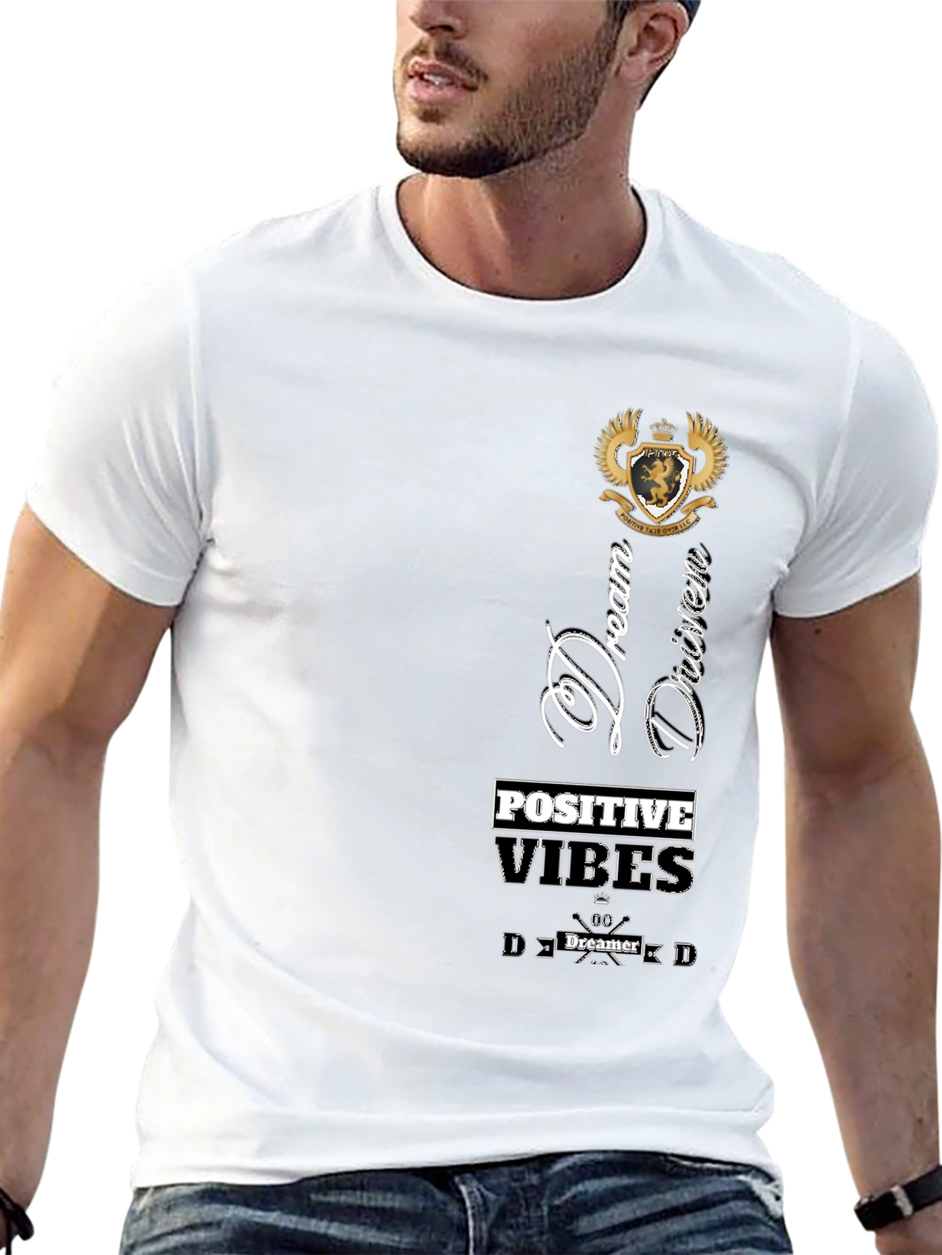 Dream Driven Tee - Positive Vibes Mens Black T-Shirt