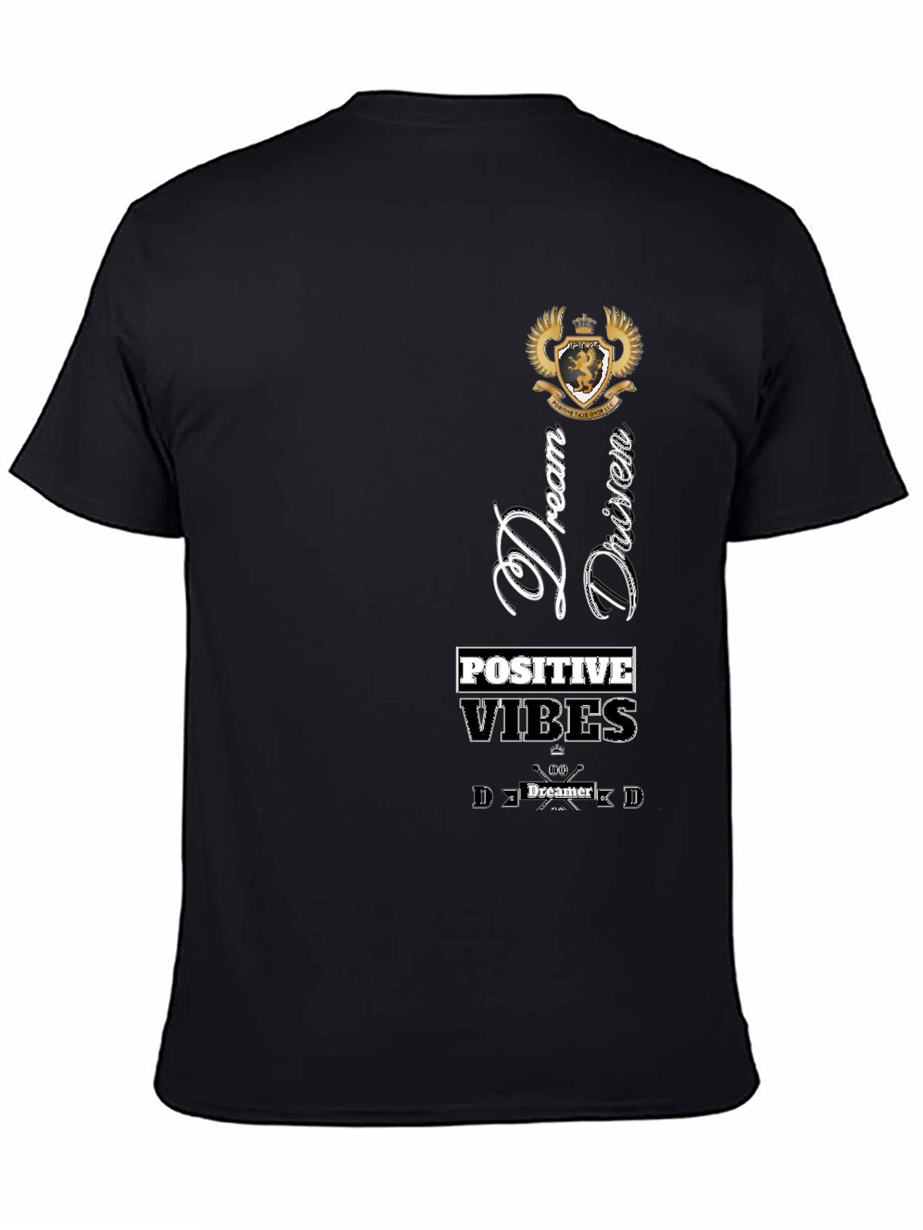 Dream Driven Tee - Positive Vibes Mens Black T-Shirt