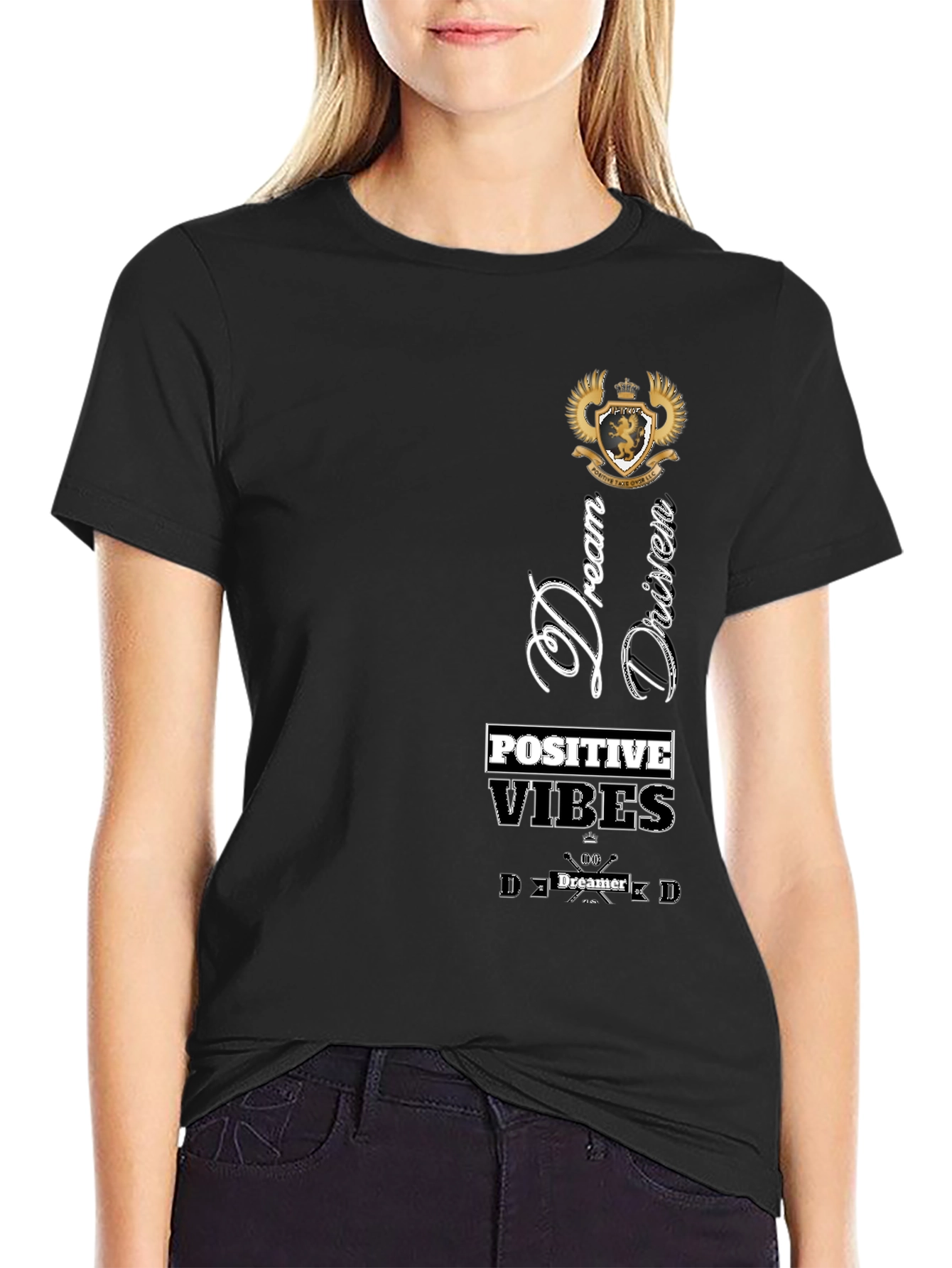 Dream Driven Tee - Positive Vibes Mens Black T-Shirt