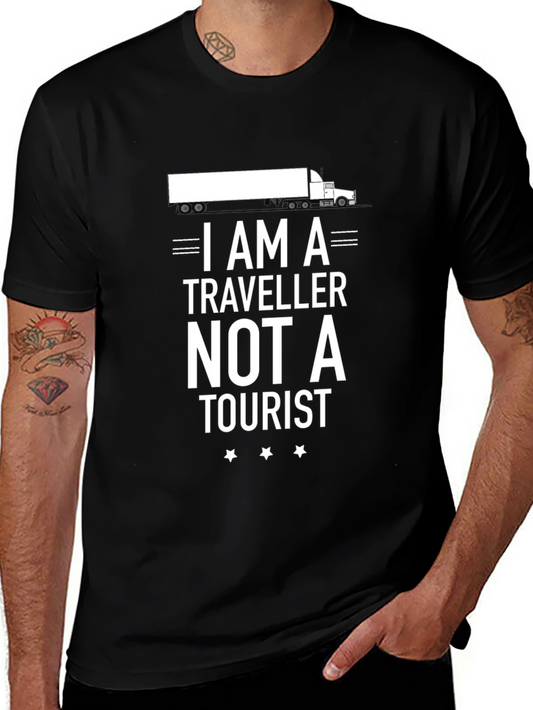 Trucker I am a Traveller Graphic T-Shirt