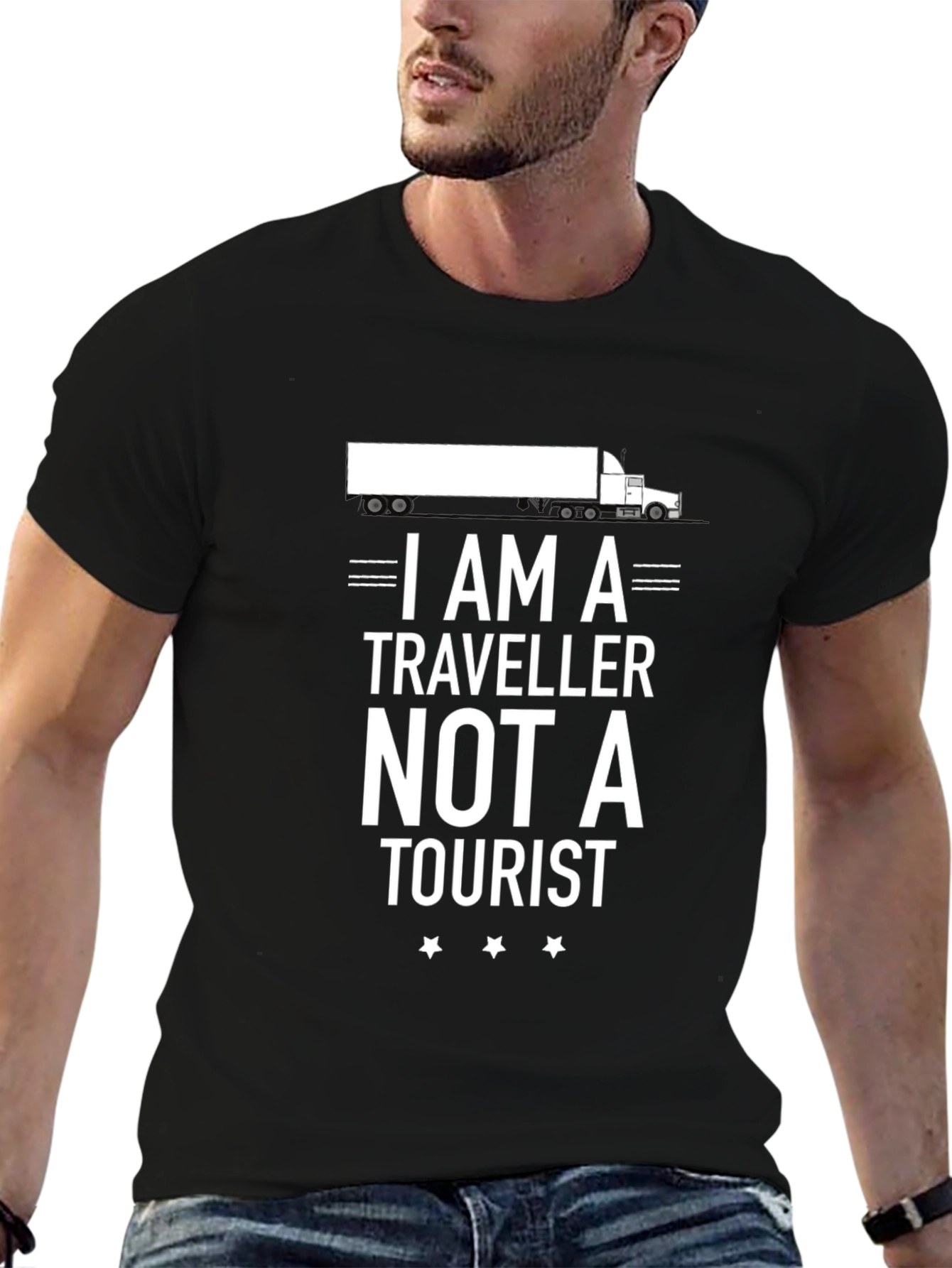 Trucker I am a Traveller Graphic T-Shirt