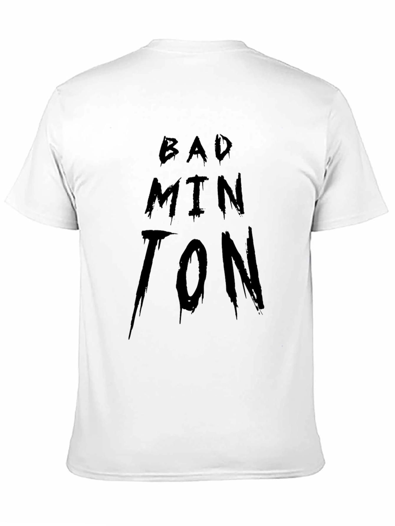 Badminton Graphic Tee - Black Sport T-Shirt