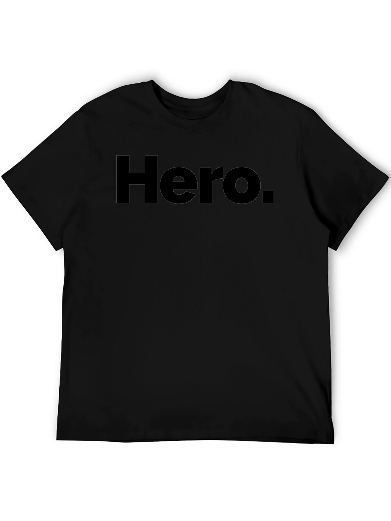 Hero Graphic T-Shirt - Classic Black Crew Neck Tee