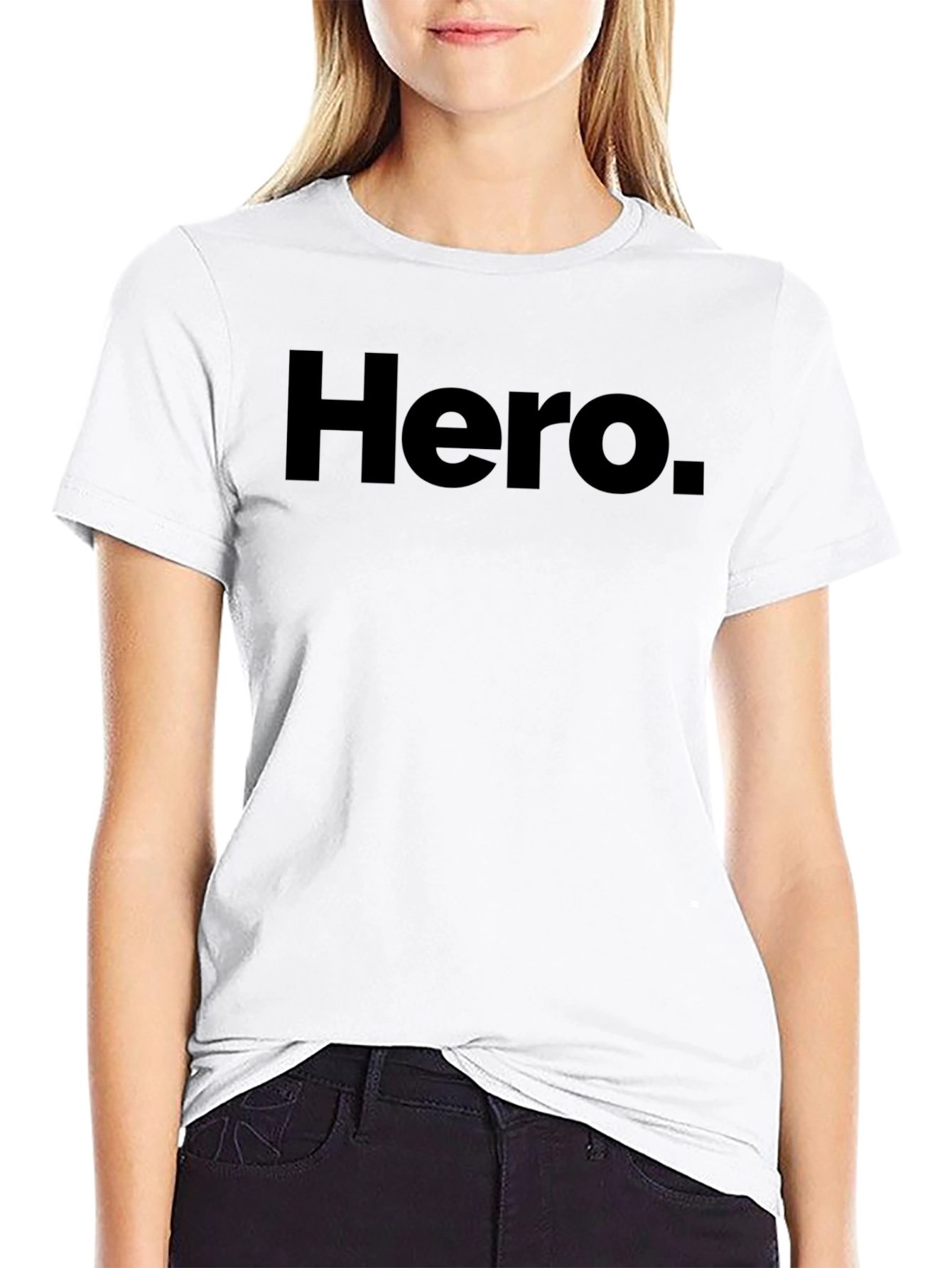 Hero Graphic T-Shirt - Classic Black Crew Neck Tee