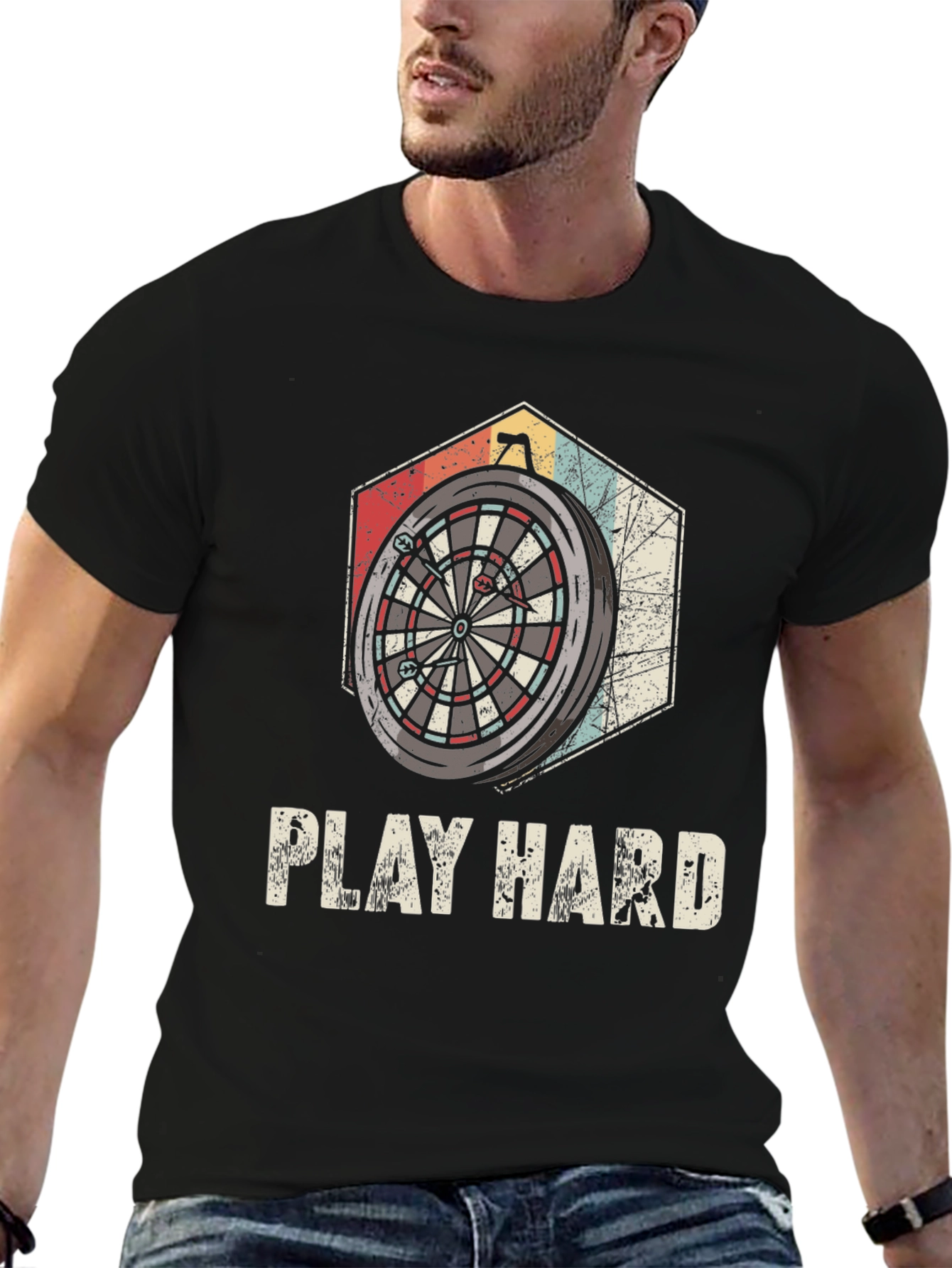 Play Hard Dartboard Graphic Tee