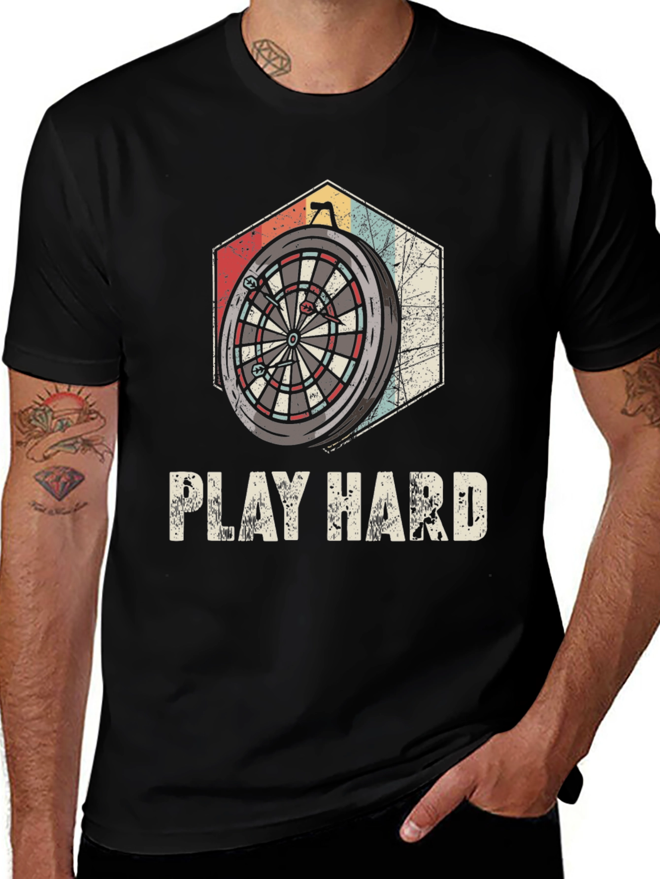 Play Hard Dartboard Graphic Tee