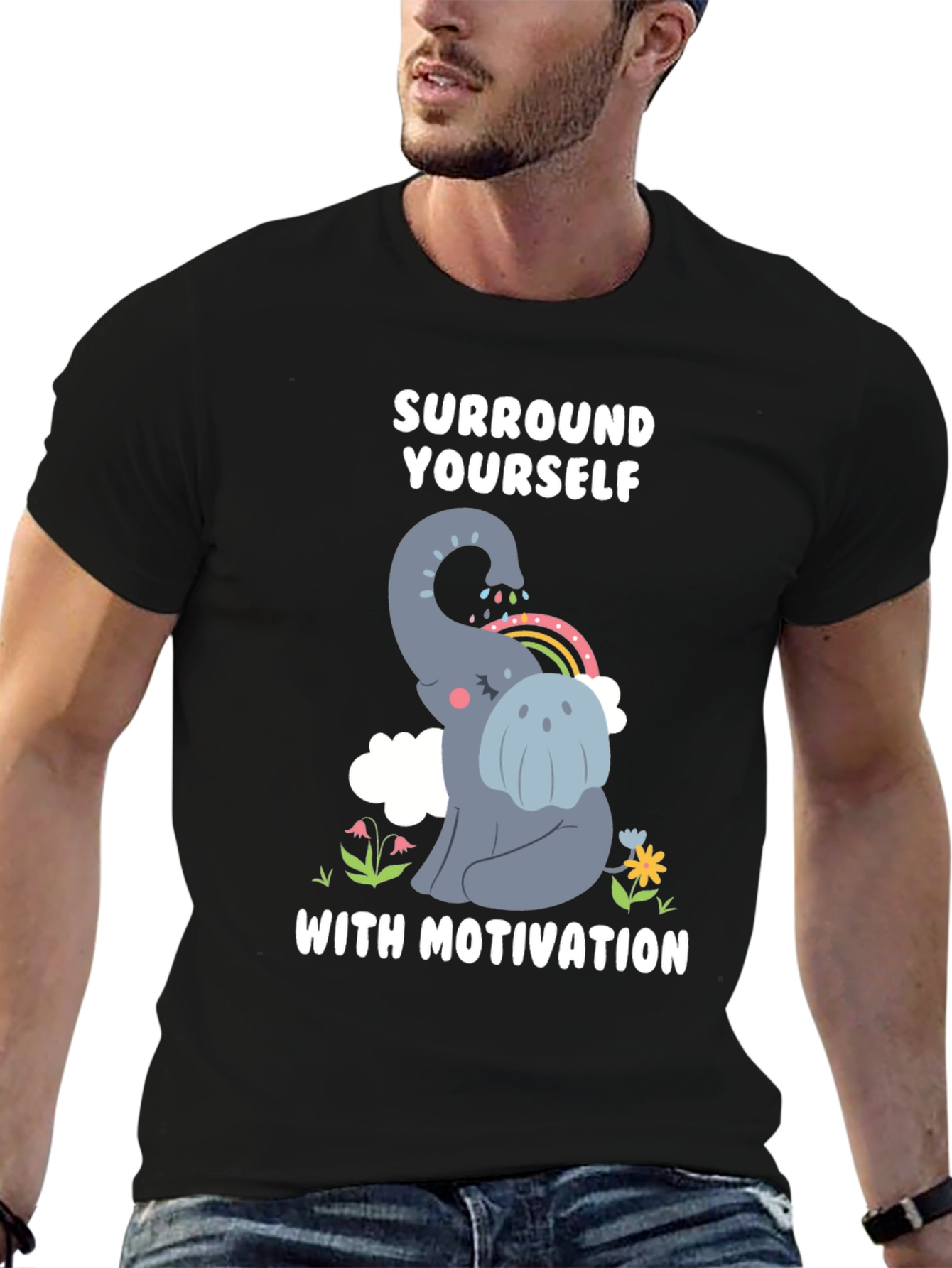 Motivational Elephant Graphic T-Shirt