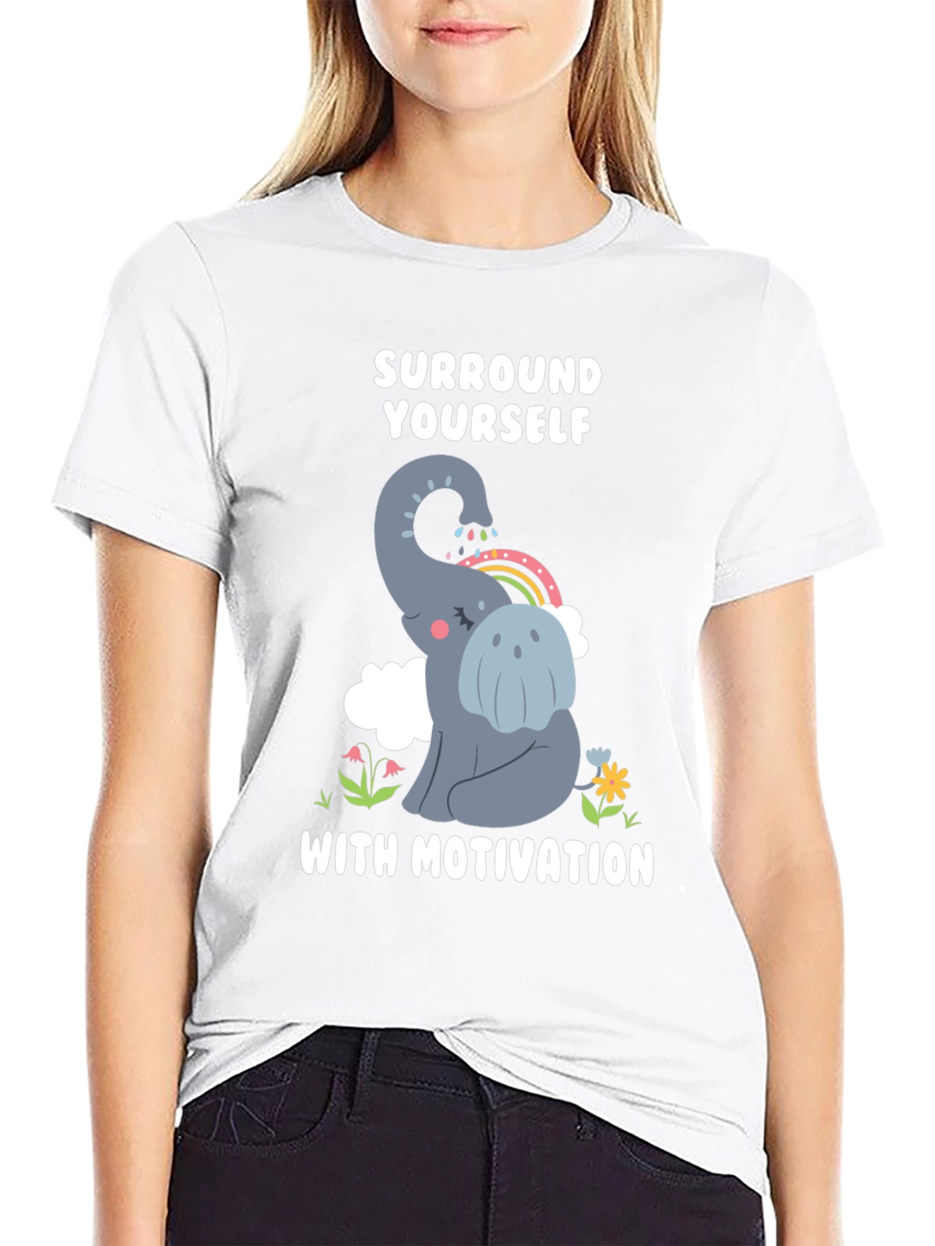 Motivational Elephant Graphic T-Shirt