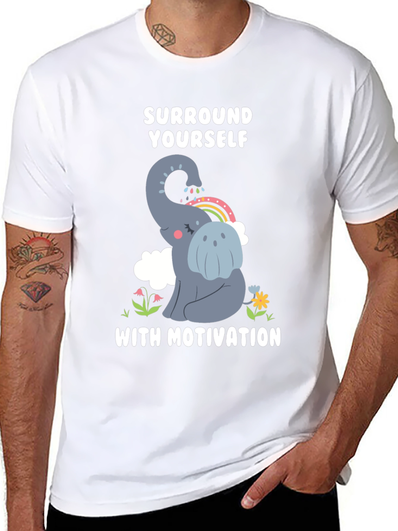 Motivational Elephant Graphic T-Shirt