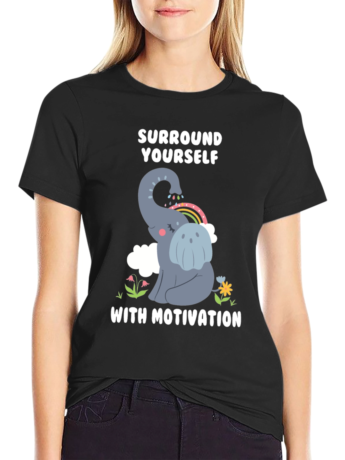Motivational Elephant Graphic T-Shirt