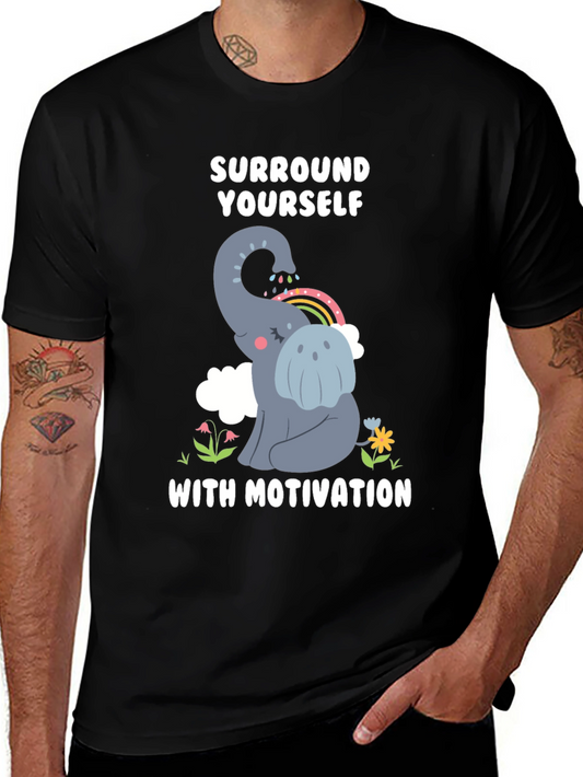 Motivational Elephant Graphic T-Shirt
