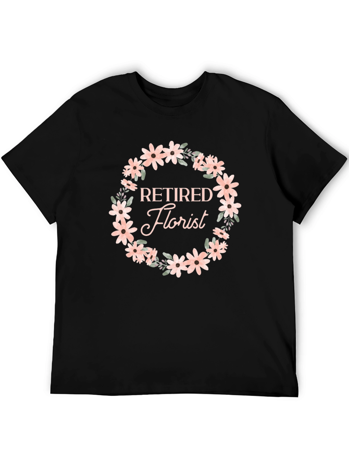 Retired Florist Floral Wreath T-Shirt