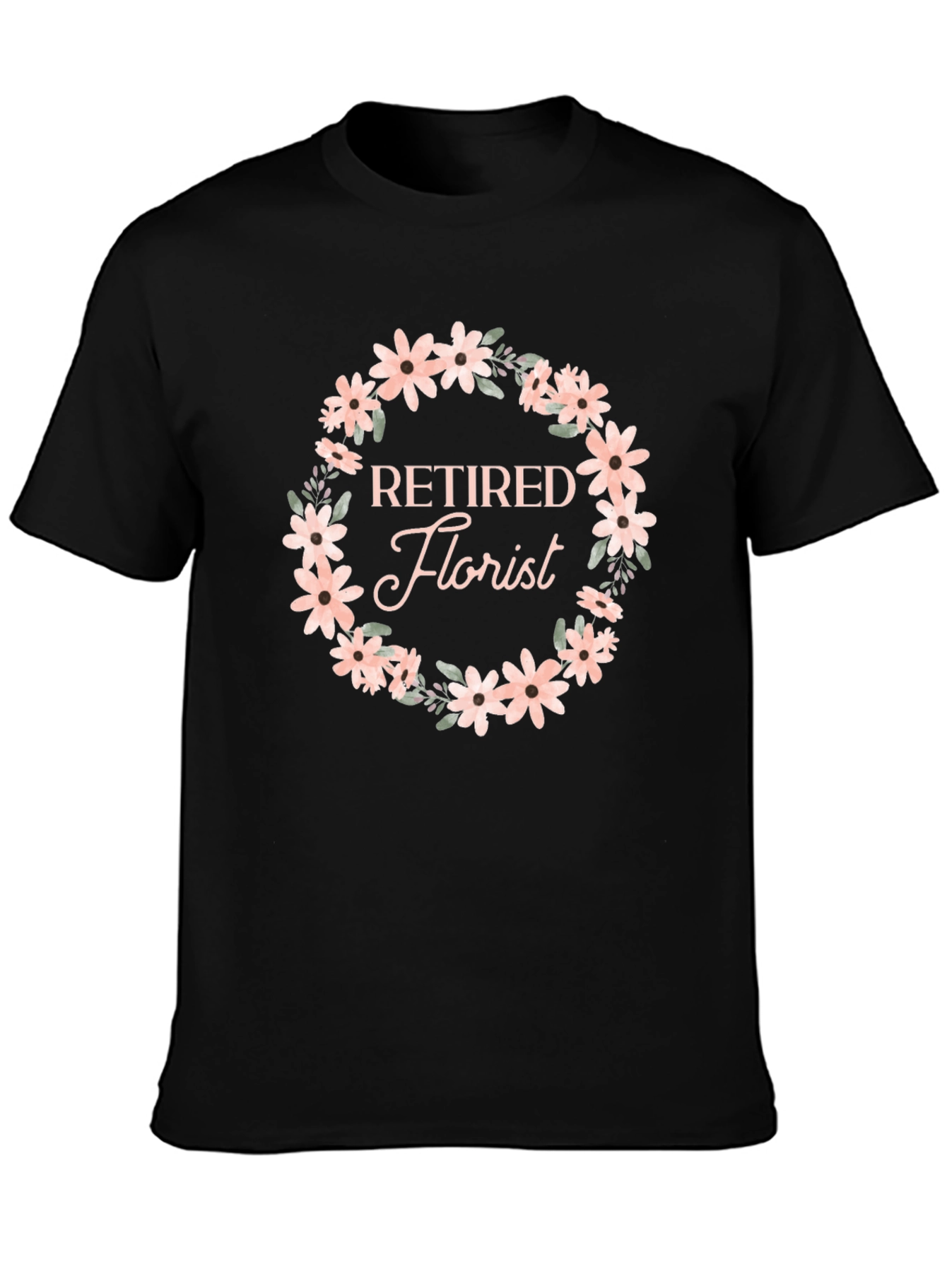 Retired Florist Floral Wreath T-Shirt