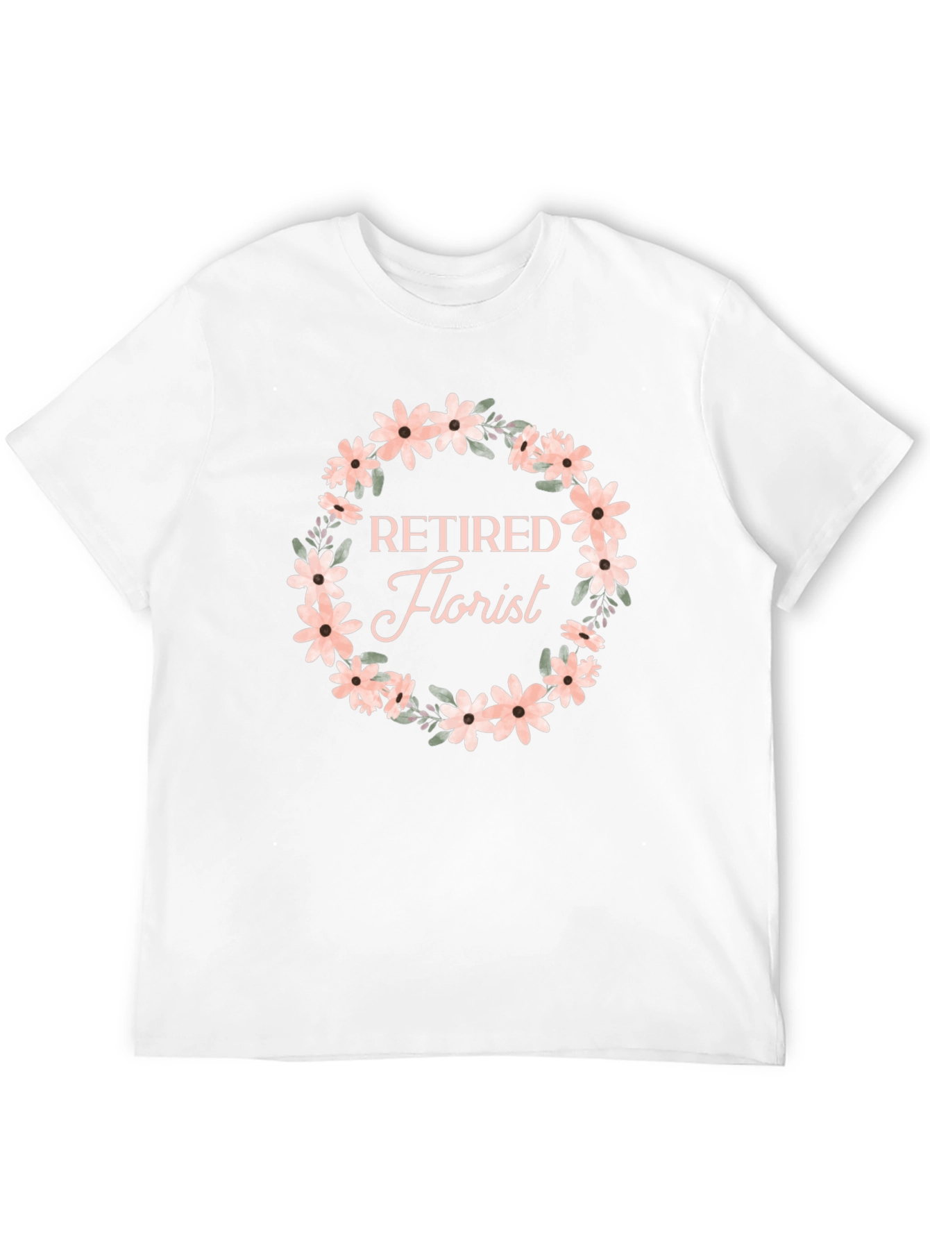 Retired Florist Floral Wreath T-Shirt