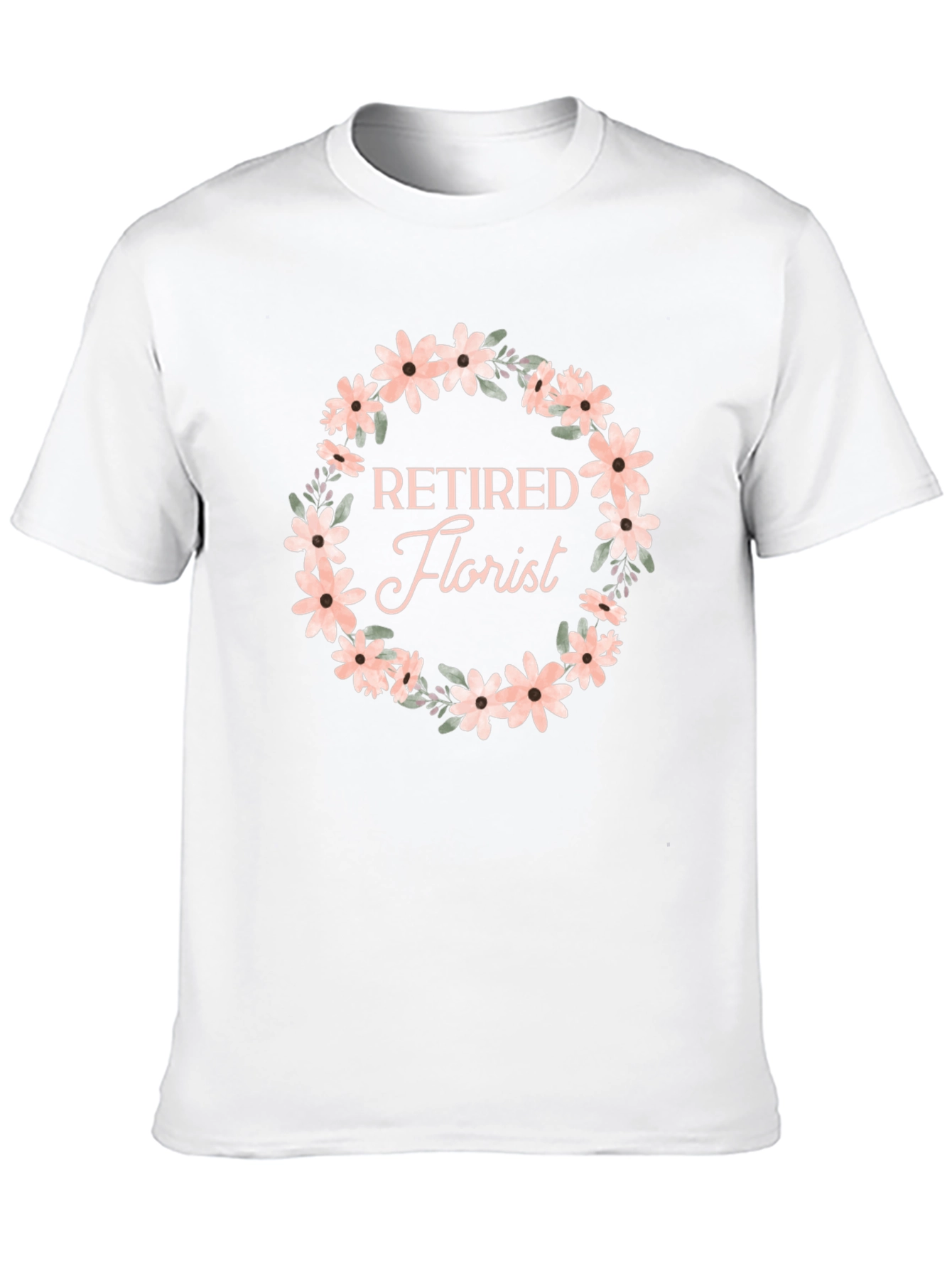 Retired Florist Floral Wreath T-Shirt