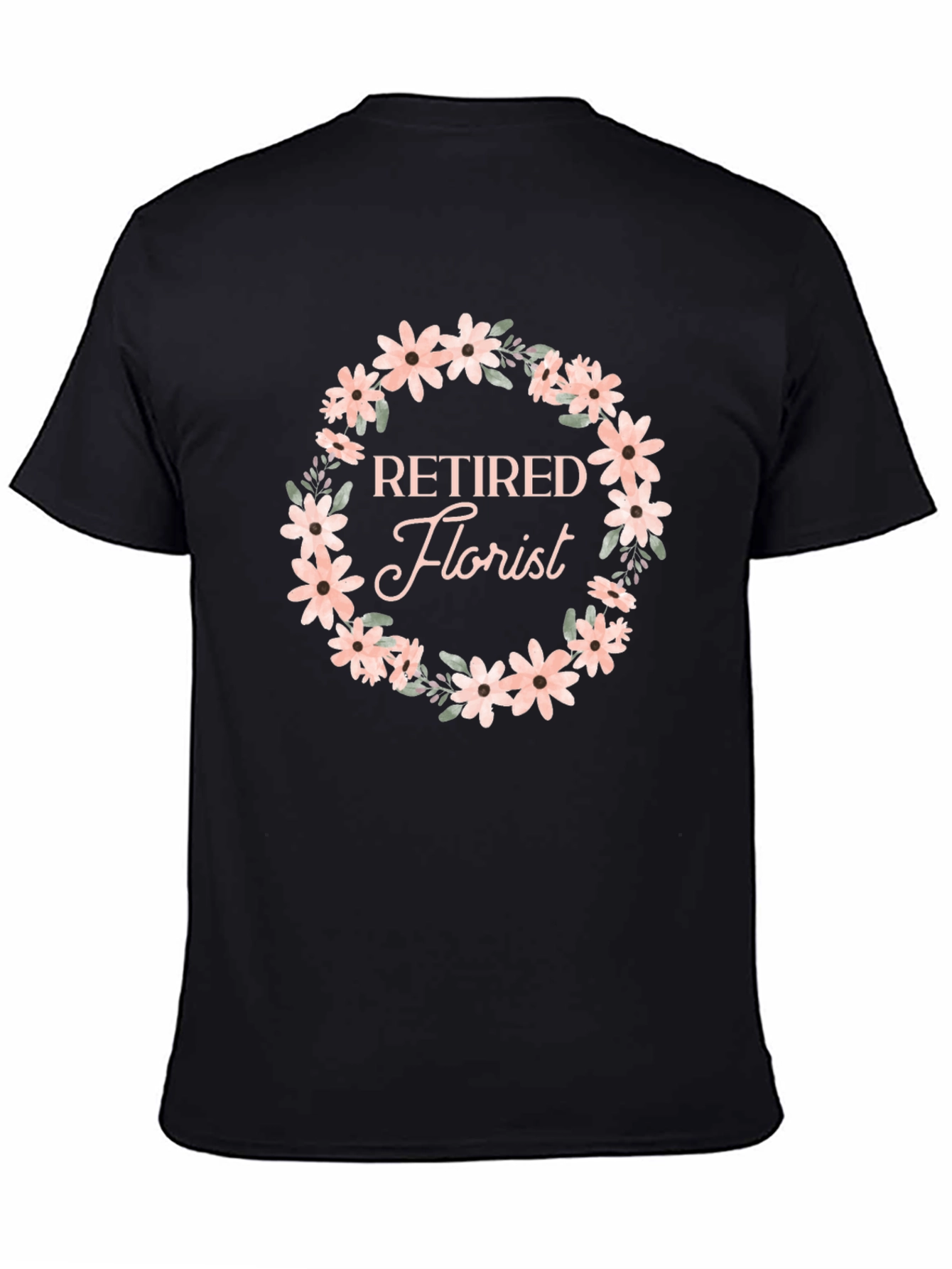 Retired Florist Floral Wreath T-Shirt