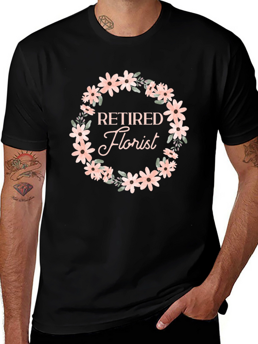 Retired Florist Floral Wreath T-Shirt