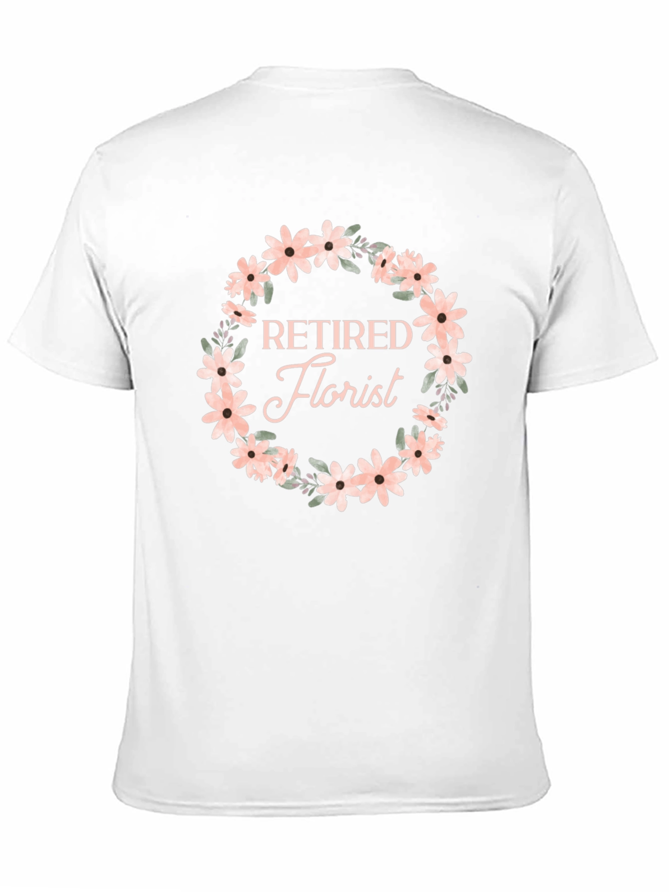Retired Florist Floral Wreath T-Shirt