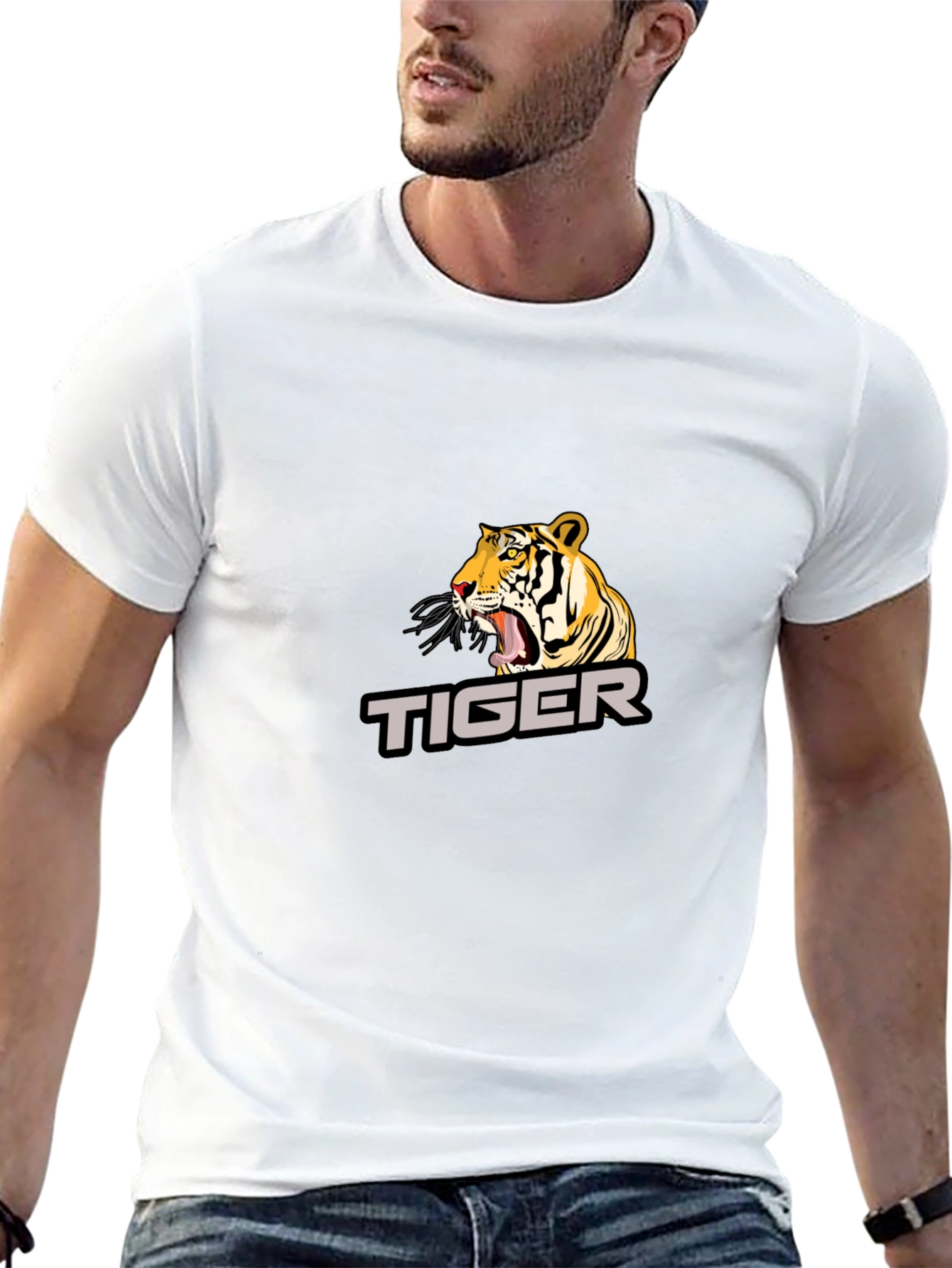 Cool Tiger Graphic Black T-Shirt