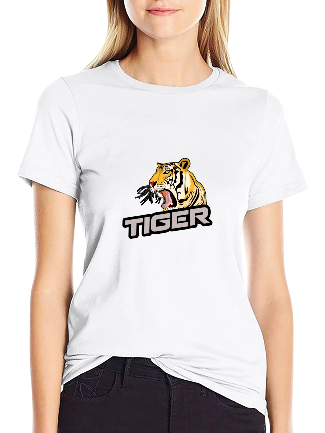 Cool Tiger Graphic Black T-Shirt