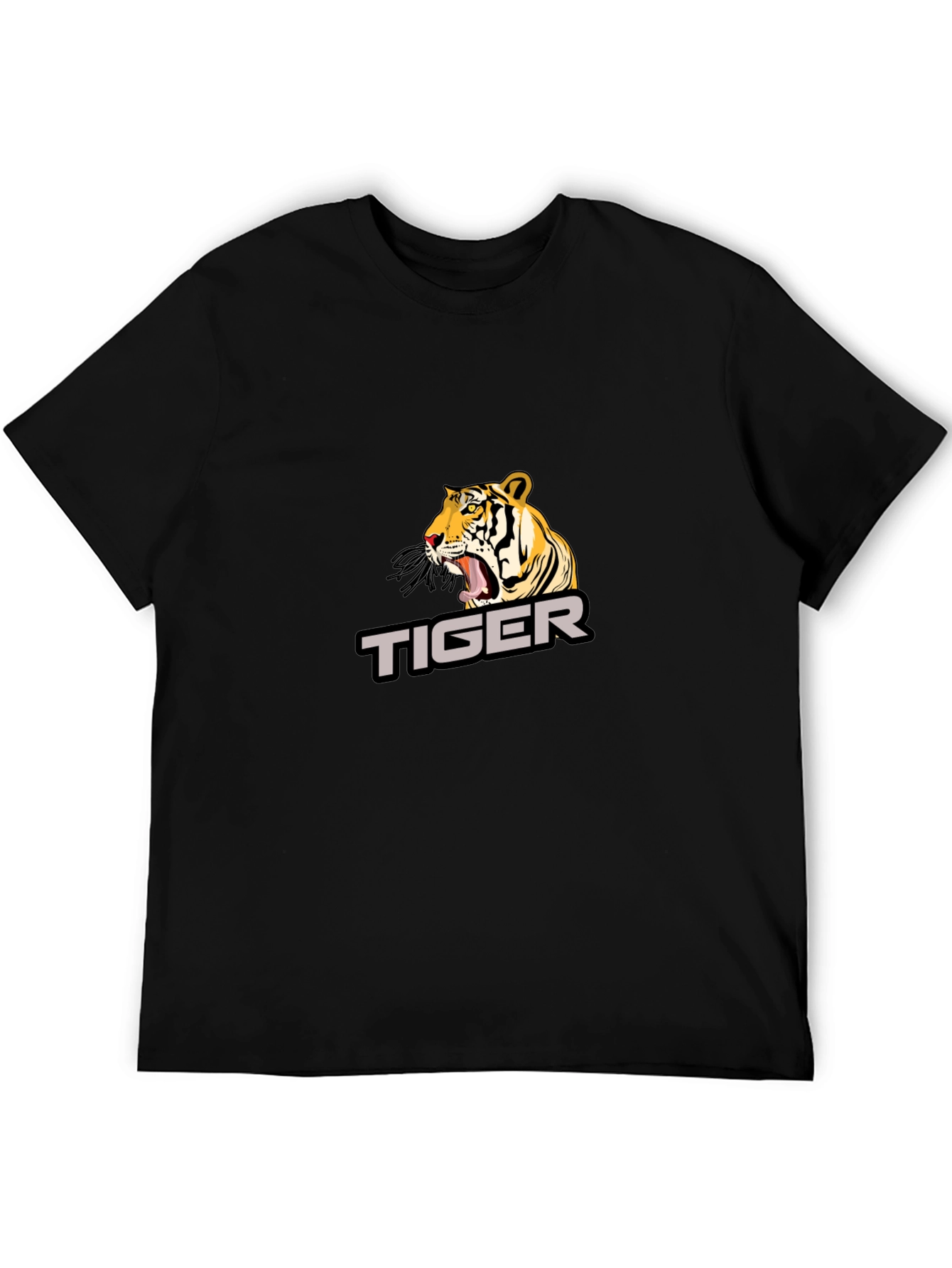 Cool Tiger Graphic Black T-Shirt