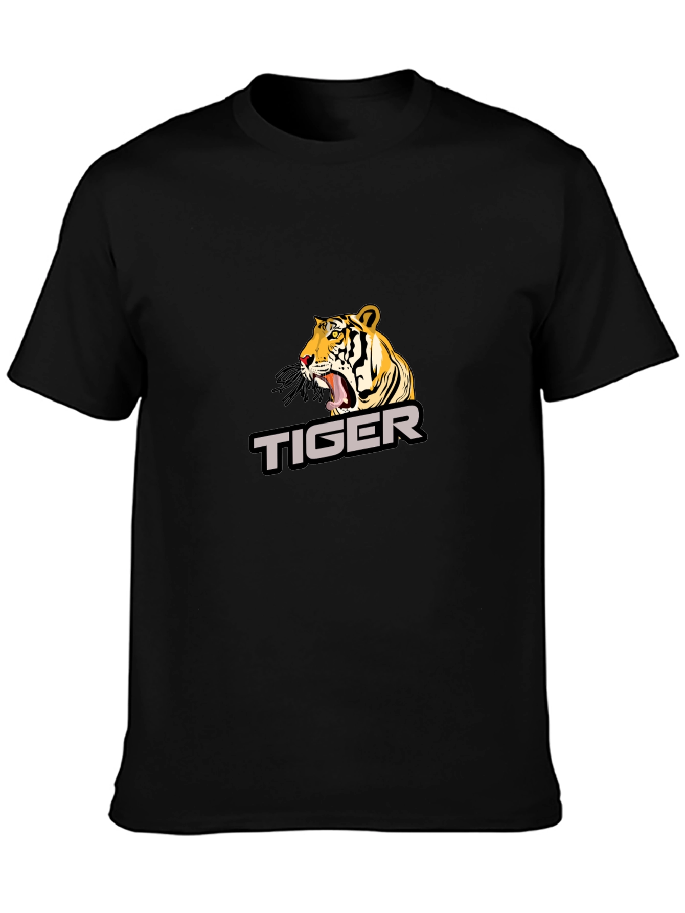 Cool Tiger Graphic Black T-Shirt