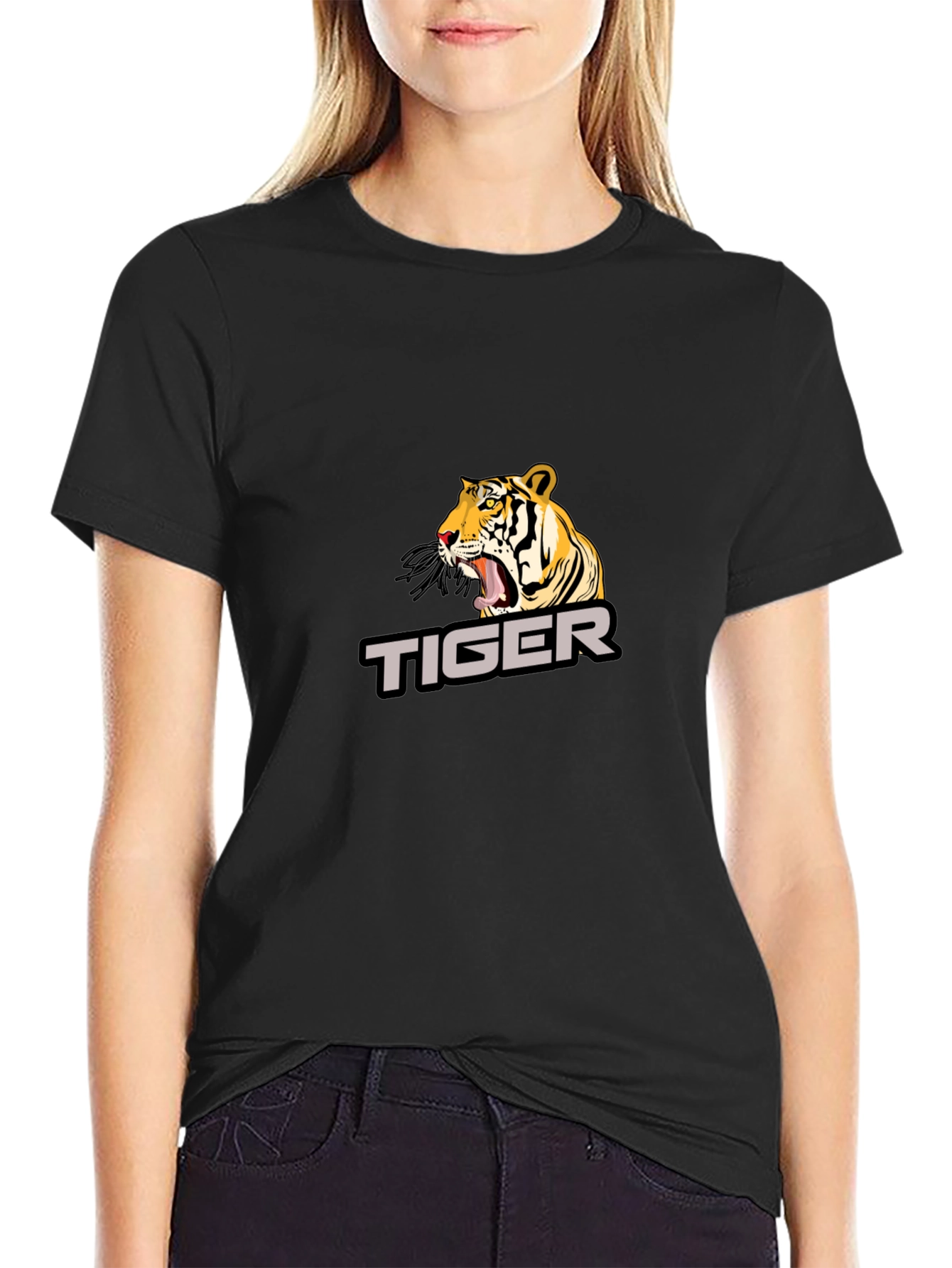Cool Tiger Graphic Black T-Shirt