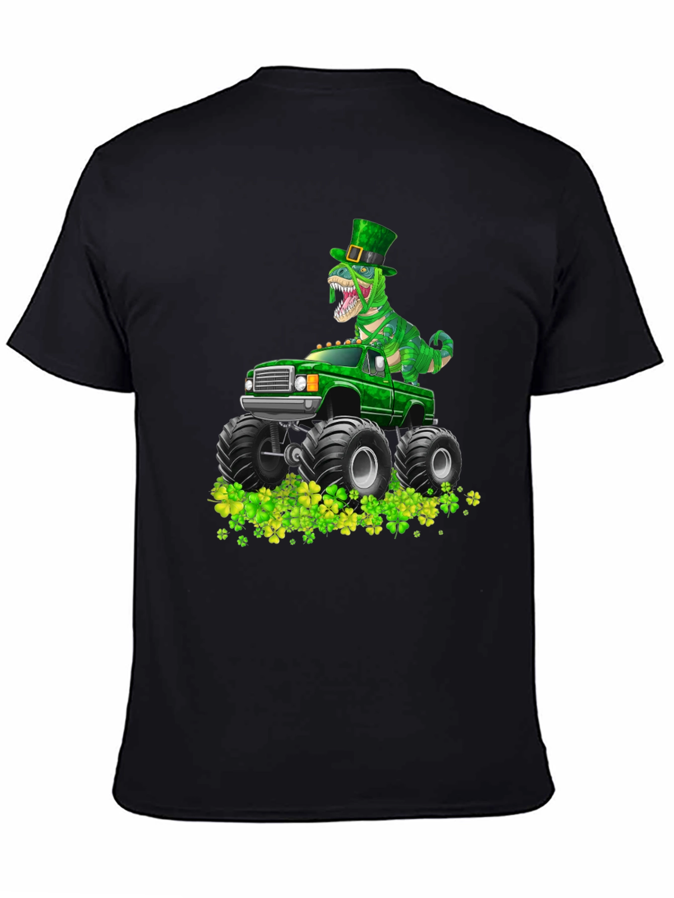 St. Patricks Day Dinosaur Monster Truck T-Shirt