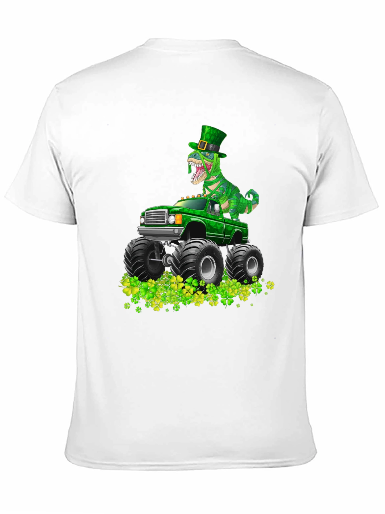 St. Patricks Day Dinosaur Monster Truck T-Shirt