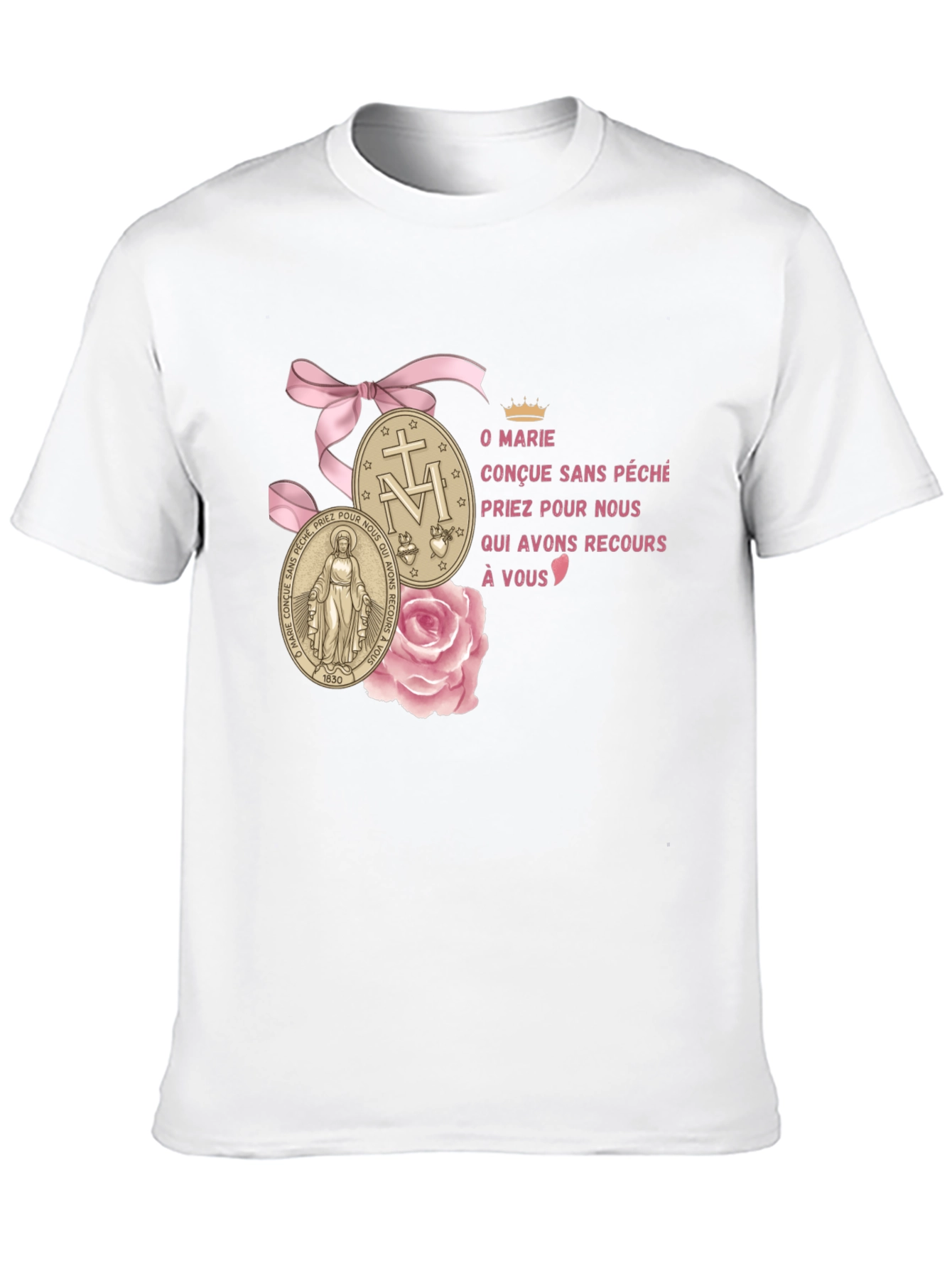 O Marie Tee - Religious Graphic T-Shirt