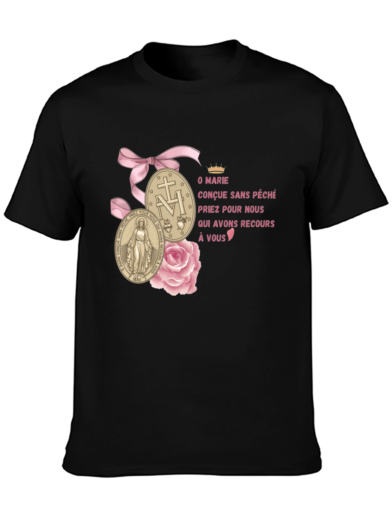 O Marie Tee - Religious Graphic T-Shirt