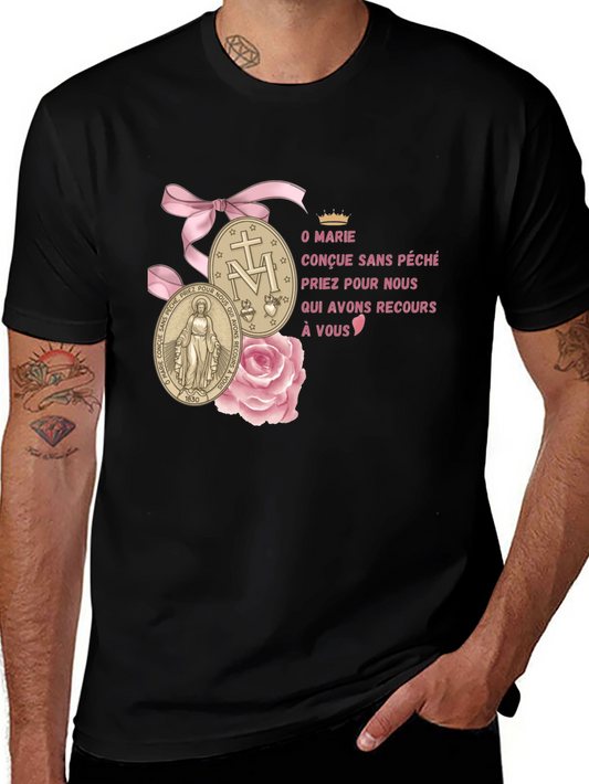 O Marie Tee - Religious Graphic T-Shirt