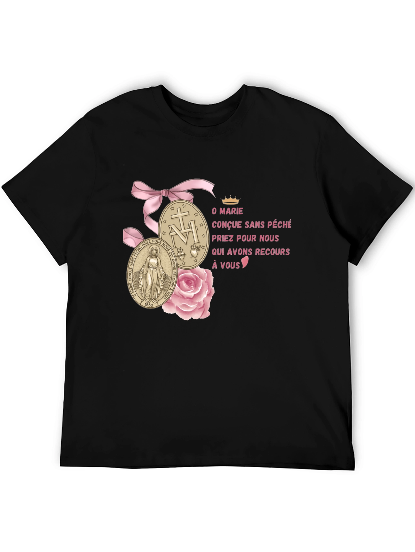 O Marie Tee - Religious Graphic T-Shirt