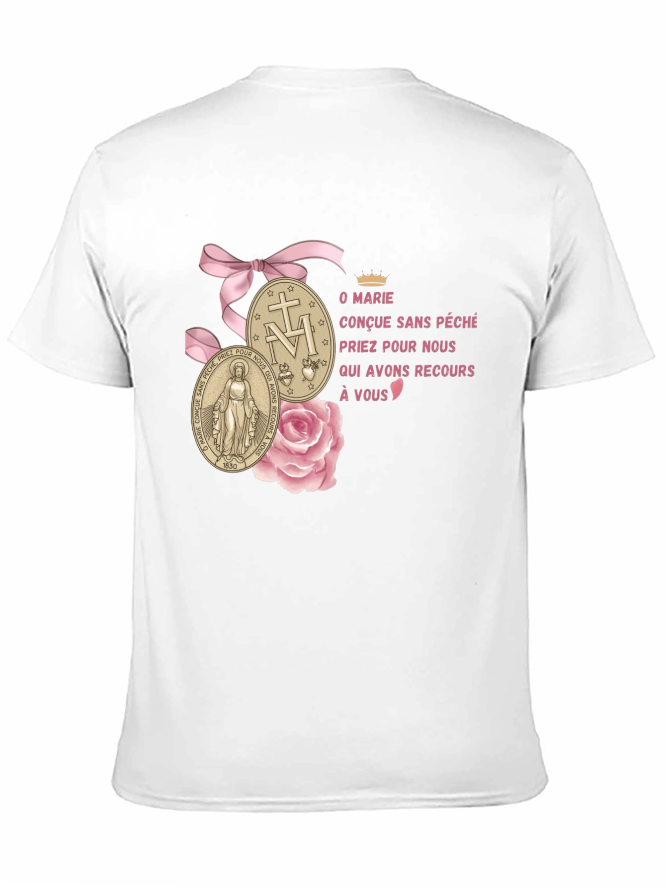 O Marie Tee - Religious Graphic T-Shirt