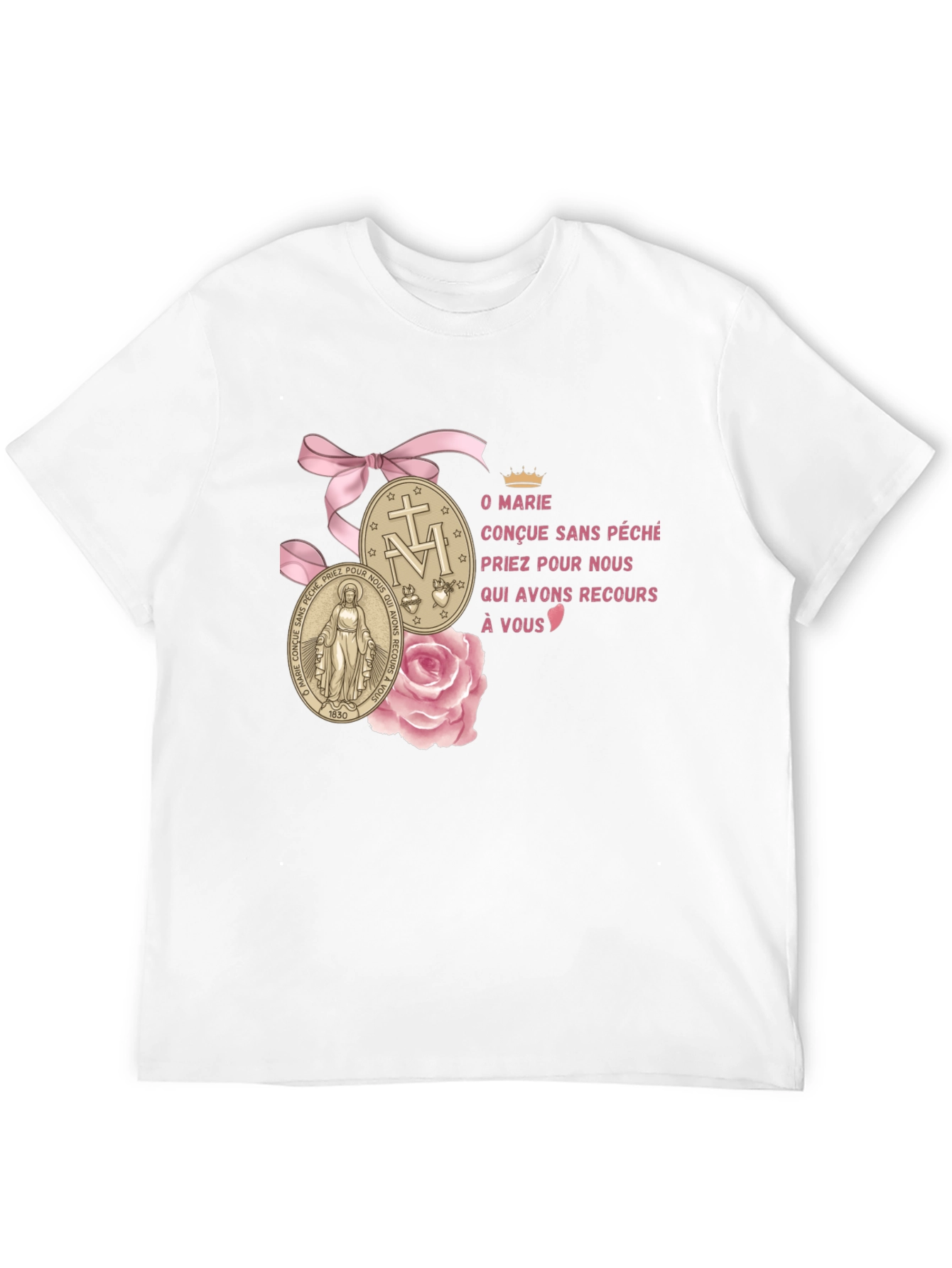 O Marie Tee - Religious Graphic T-Shirt